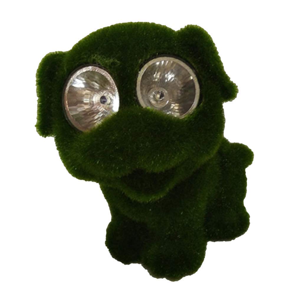 Solar LED Resin Flocking Dog Figurines - Green Garden Lights for Lawn Decor, Outdoor Party & Home Decoration | Perfect for Yard, Patio, and Landscape Lighting