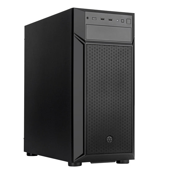 SilverStone FARA 513 Mid Tower ATX Computer Case - Black Gaming PC Case with 2x USB 3.0 & 1x USB Type C Ports, No PSU - Perfect for Gaming Rigs, Workstations, and Custom PC Builds