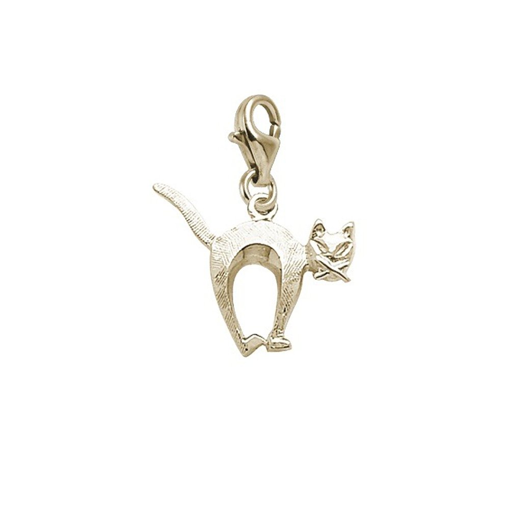 Cat Charm Pendant with Lobster Claw Clasp - Dainty Animal Charms for Bracelets & Necklaces - Perfect for DIY Jewelry Making, Gift Giving & Everyday Wear