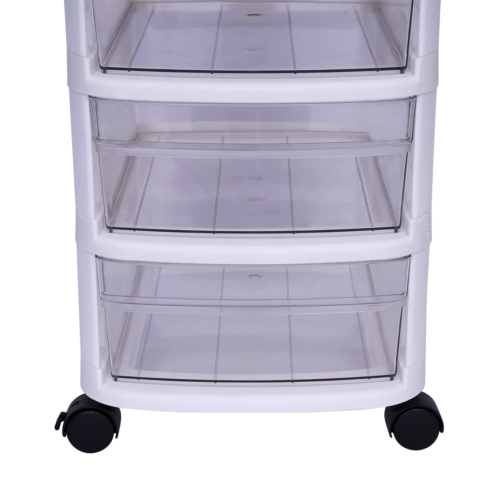 6-Drawer Plastic Storage Cart for Cosmetics & Crafts - Clear Organizer