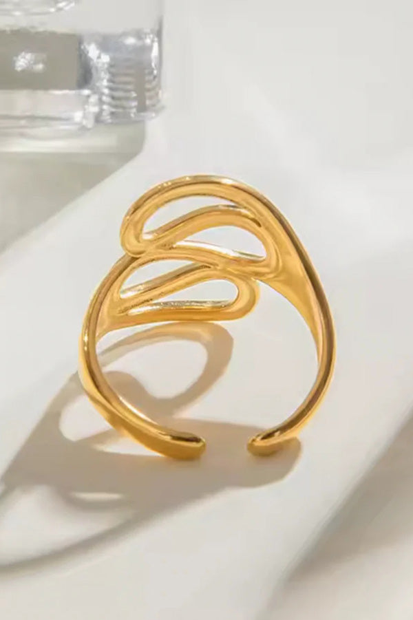 Trendy Curved Open Ring for Women - Elegant Minimalist Jewelry for Everyday Wear, Parties & Gifts