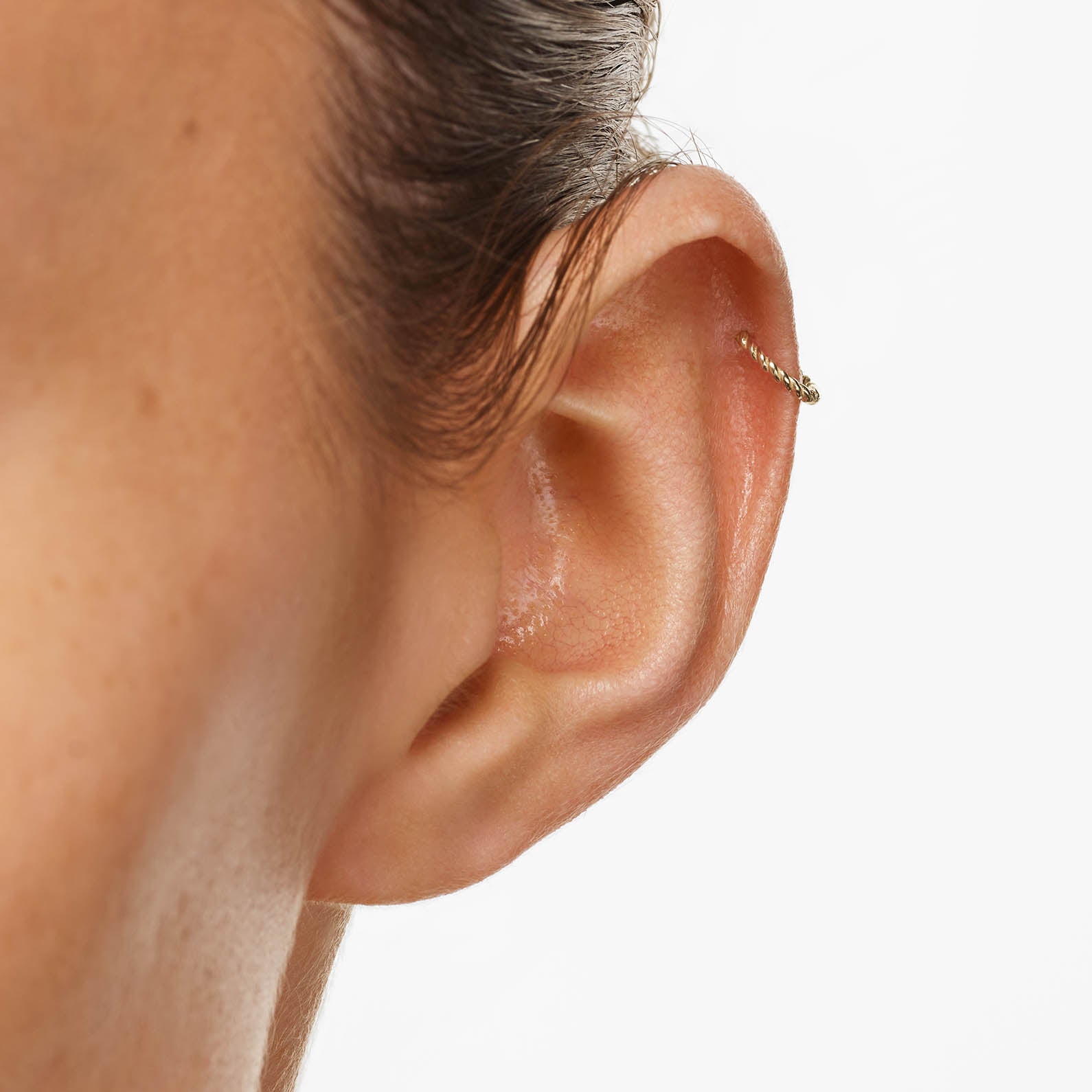 10k Gold Mini Rope Sleeper Earrings - Dainty Hoop Earrings for Everyday Wear, Gift for Her, Perfect for Work & Special Occasions