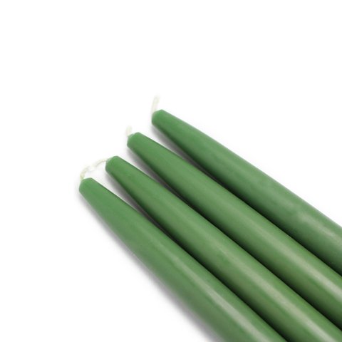 Jeco 6 Inch Hunter Green Taper Candles (144 Pack) - Bulk Wholesale Candles for Weddings, Parties & Home Decor