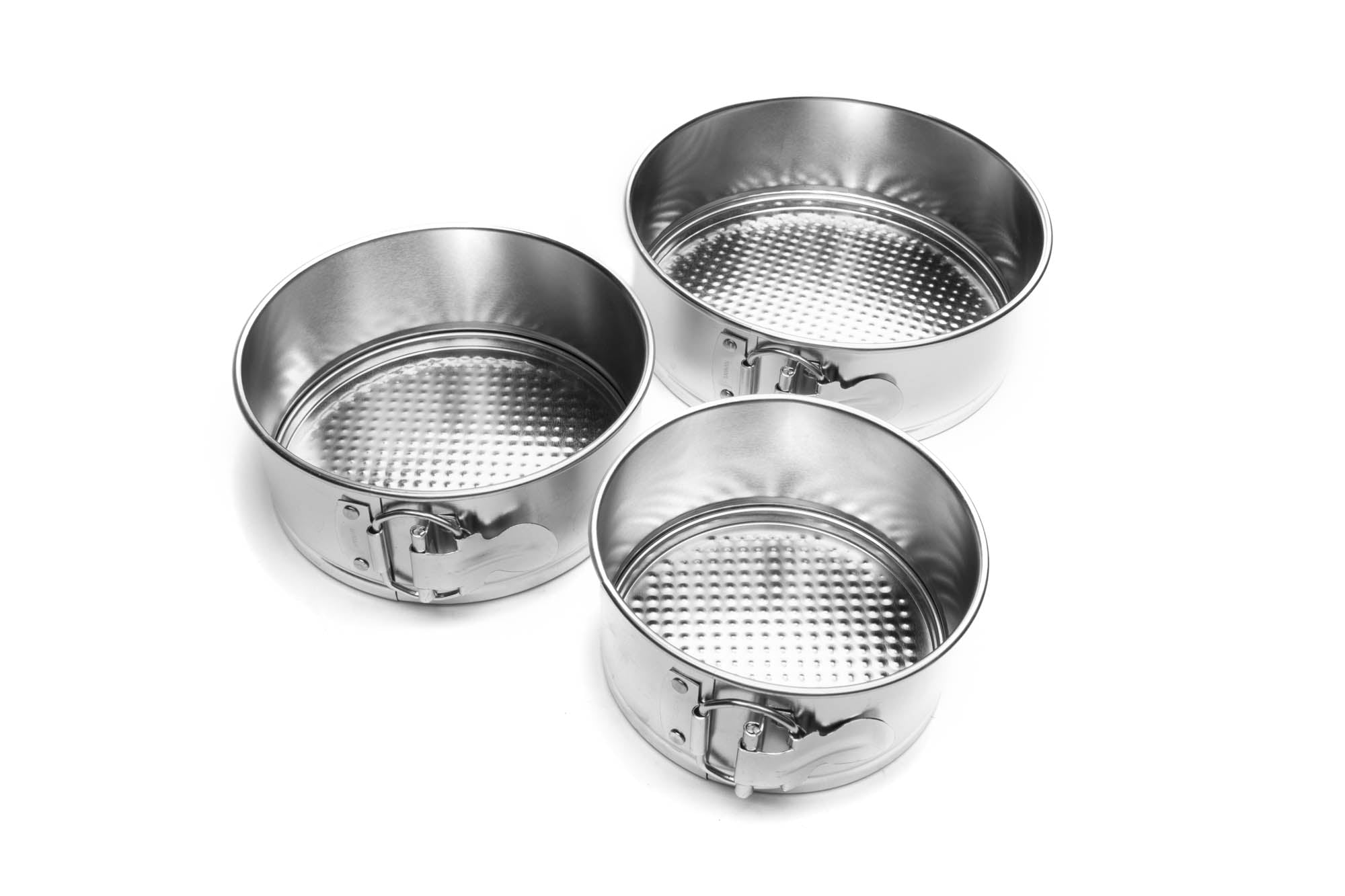 Fox Run 3-Piece Mini Springform Pan Set - Non-Stick Baking Pans for Cheesecake, Tarts & Desserts - Perfect for Home Bakers & Small Batch Baking