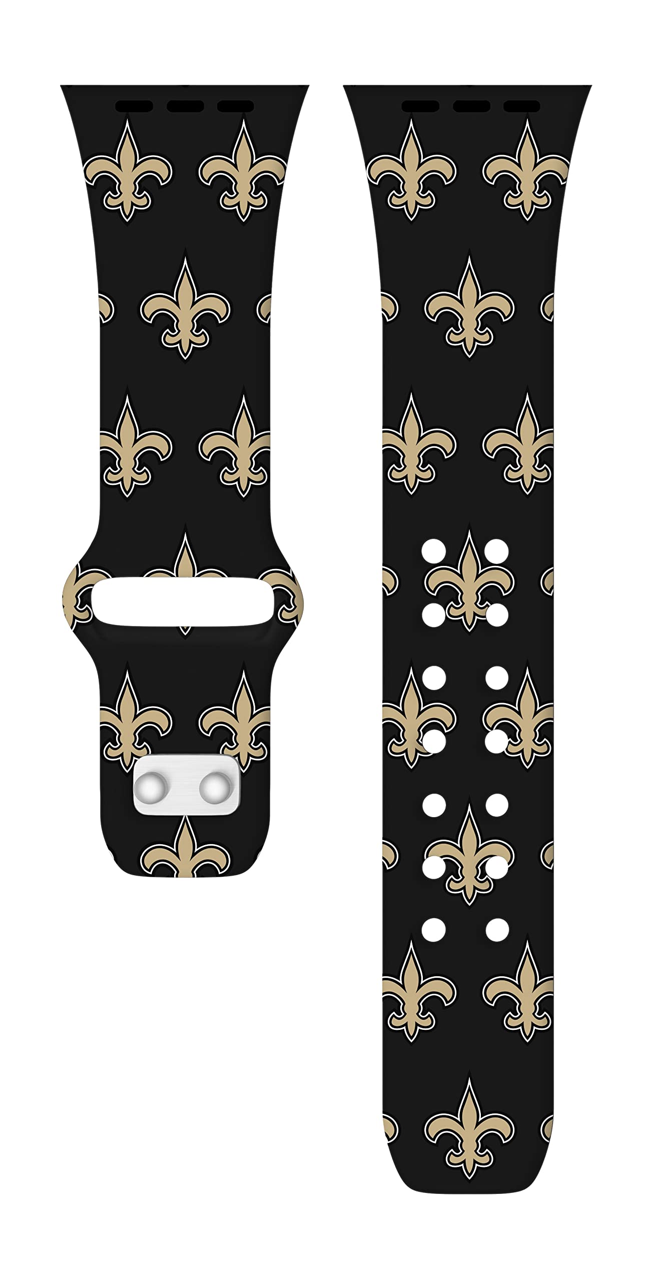 New Orleans Saints Apple Watch Band - HD Game Time Sports Strap Compatible with All Apple Watch Models - Perfect for NFL Fans & Game Day Accessories