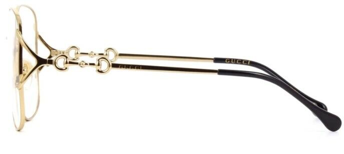 Gucci GG 1019O 001 Gold Metal  Oversized Square Women Eyeglasses