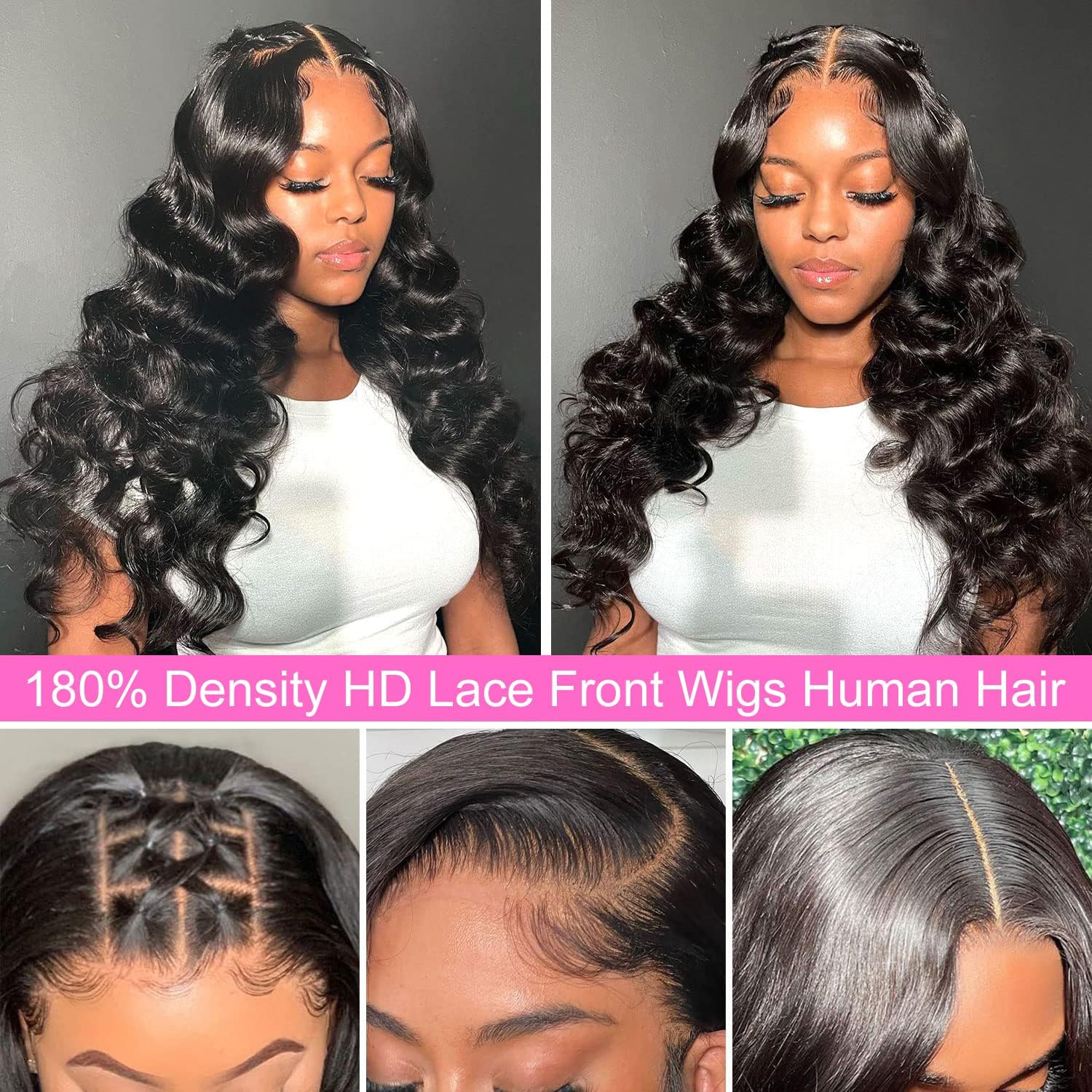 13x6 Body Wave Lace Front Wigs Human Hair - Brazilian Virgin Hair 28 Inch HD Lace Frontal Wigs for Women with Pre-Plucked Hairline & Baby Hair | Perfect for Daily Wear, Parties & Special Occasions