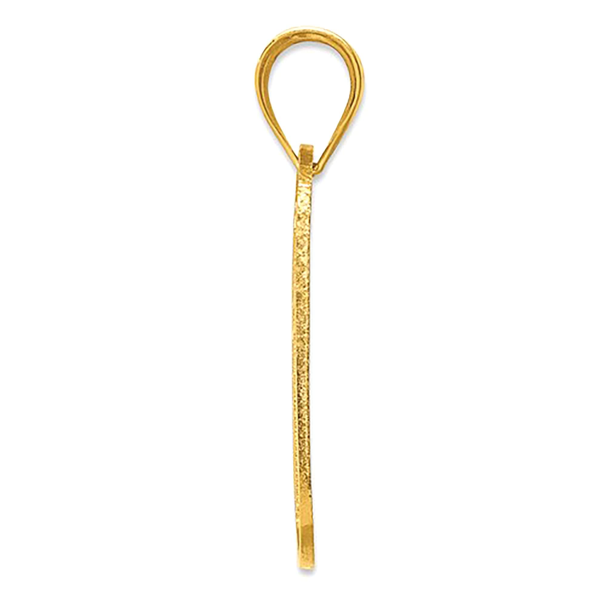 14K Yellow Gold High Polished Cross Cut-Out Pendant Dog Tag Necklace for Men & Women - Perfect for Everyday Wear, Gifts & Religious Jewelry