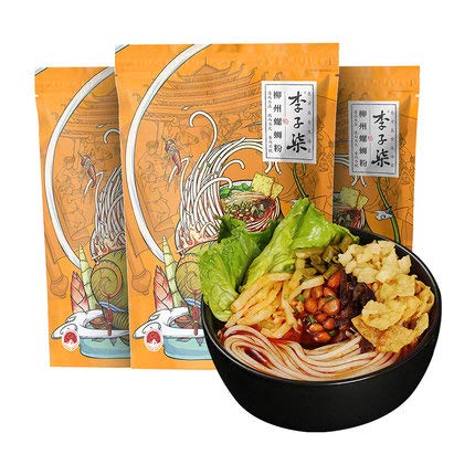 Li Ziqi Instant Luosifen Rice Noodles 335g x 3 Packs - Authentic Liuzhou Snail Noodles with Spicy Flavor | Quick Meal, Asian Cuisine, Office Lunch & Late Night Snack