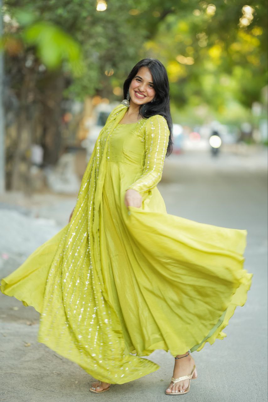 DD522 Pallavi Designer Wear Anarkali - Elegant Indian Ethnic Dress for Women, Perfect for Weddings, Parties & Festive Occasions