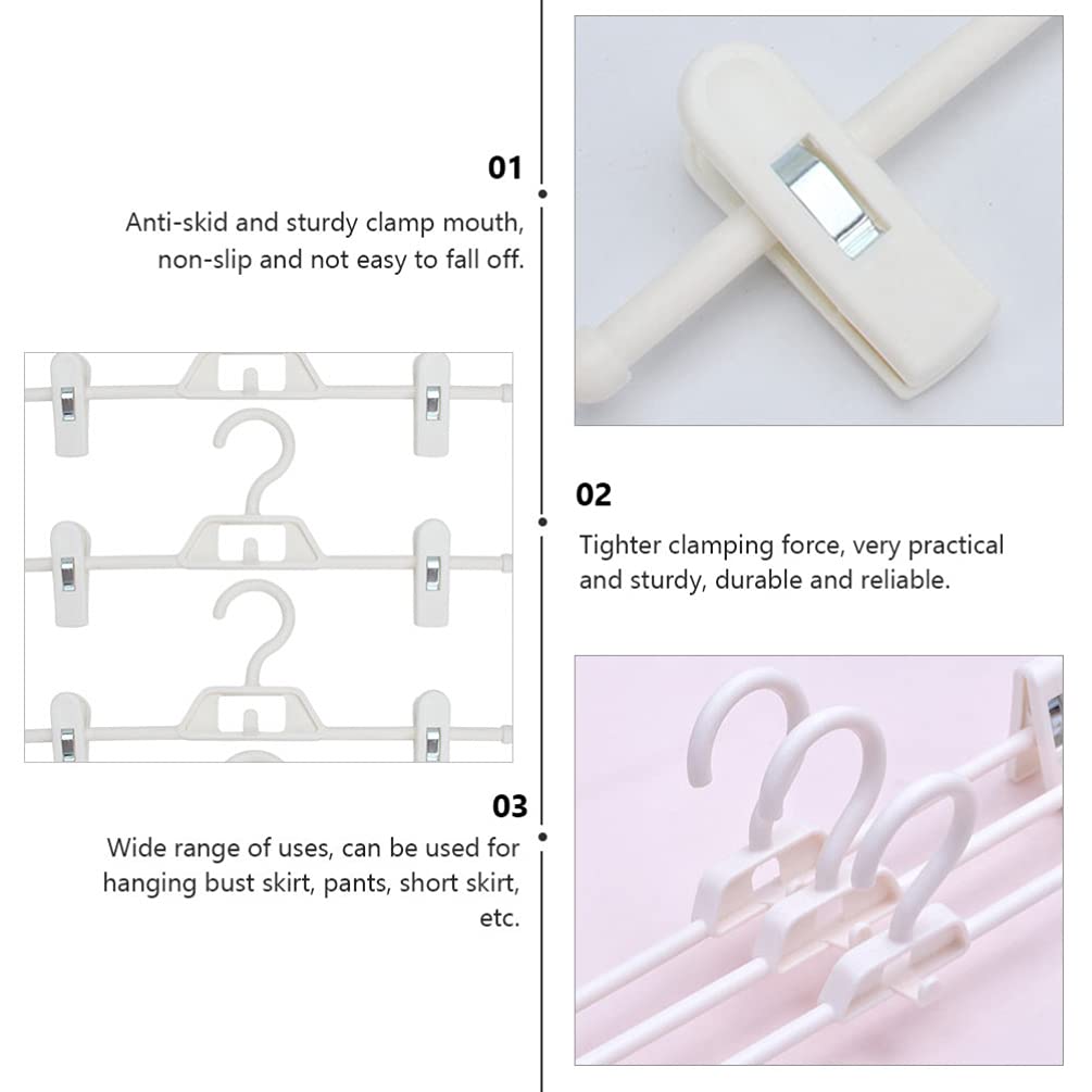 10-Pack Metal Pants Hangers with Non-Slip Clips - Space Saving Closet Organizer for Trousers, Skirts, Ties & Towels - Durable Clothes Hooks for Wardrobe Storage and Laundry Room Organization