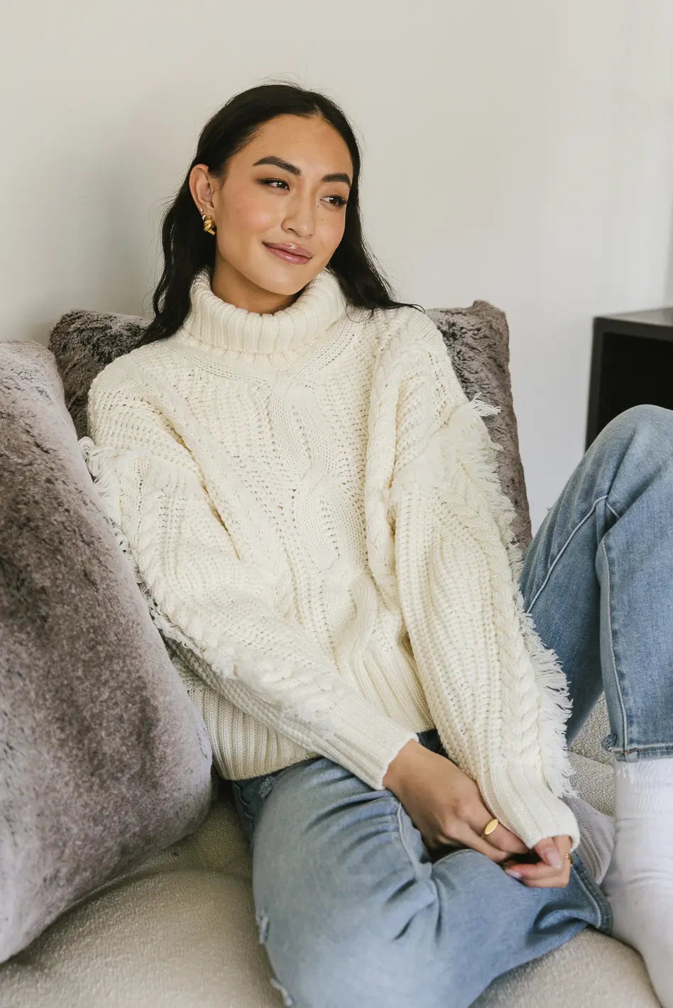 Mira Women's Turtleneck Sweater - Soft Winter Knit Pullover for Casual & Office Wear | Cozy Cold Weather Fashion | FINAL SALE