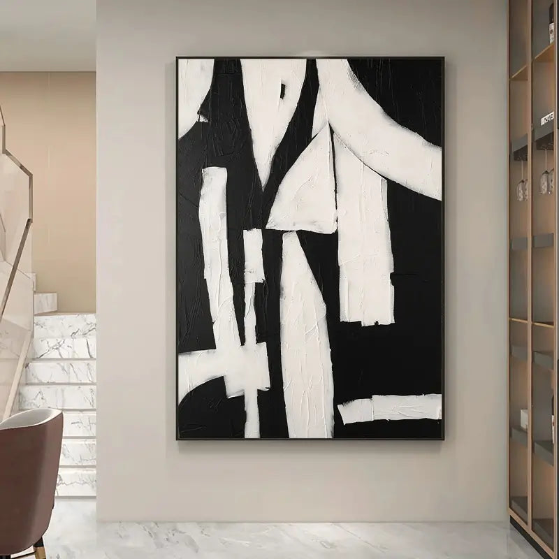 Abstract Tranquility Art Painting - Modern Canvas Wall Decor for Living Room, Bedroom & Office - Handmade Contemporary Artwork #WS004