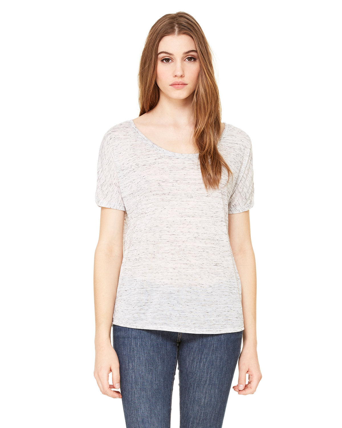 Bella + Canvas 8816 Women's Soft Slouchy Scoop Neck T-Shirt - Comfortable Casual Tee for Everyday Wear, Lounge & Street Style Outfits