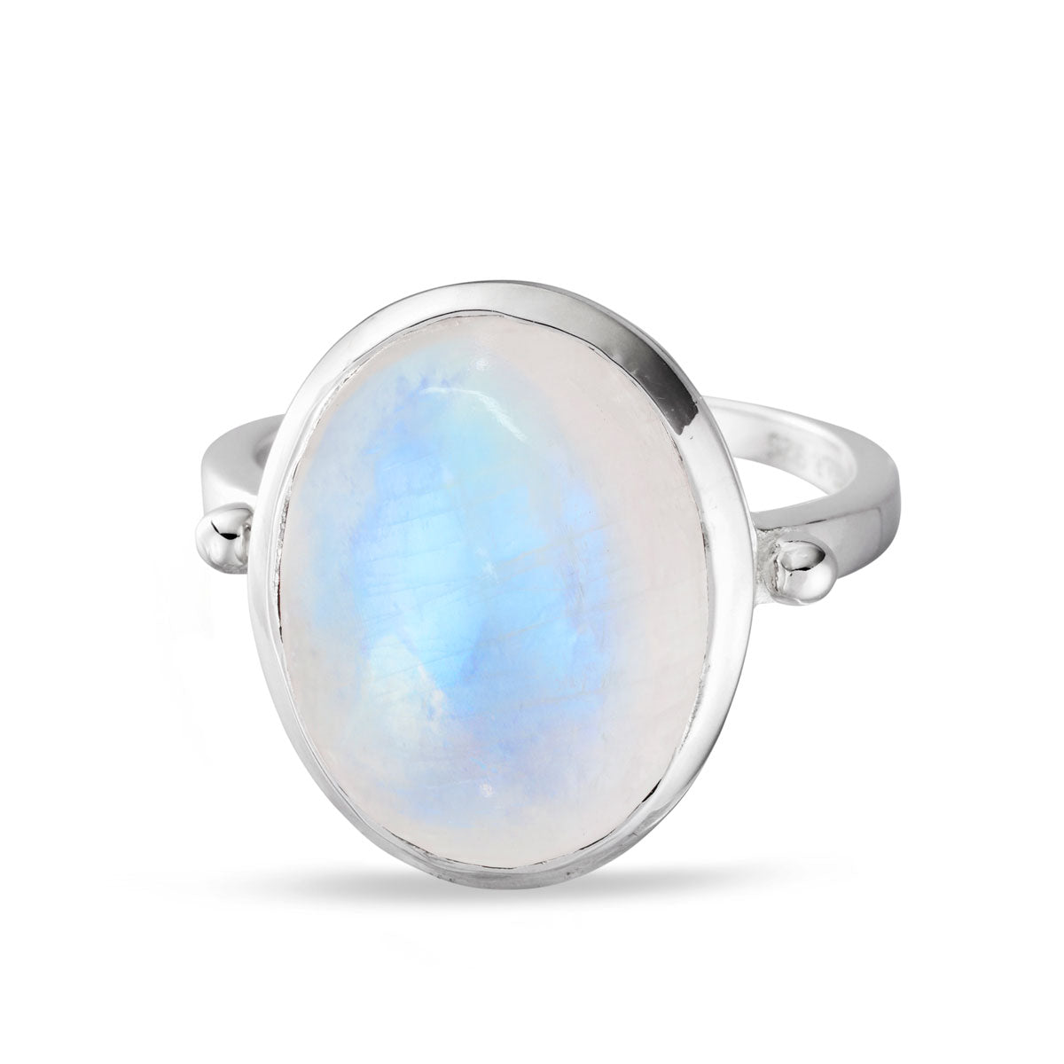 Lunar Deity Moonstone Ring - Elegant Sterling Silver Jewelry for Women | Perfect for Spiritual Healing, Meditation & Boho Fashion