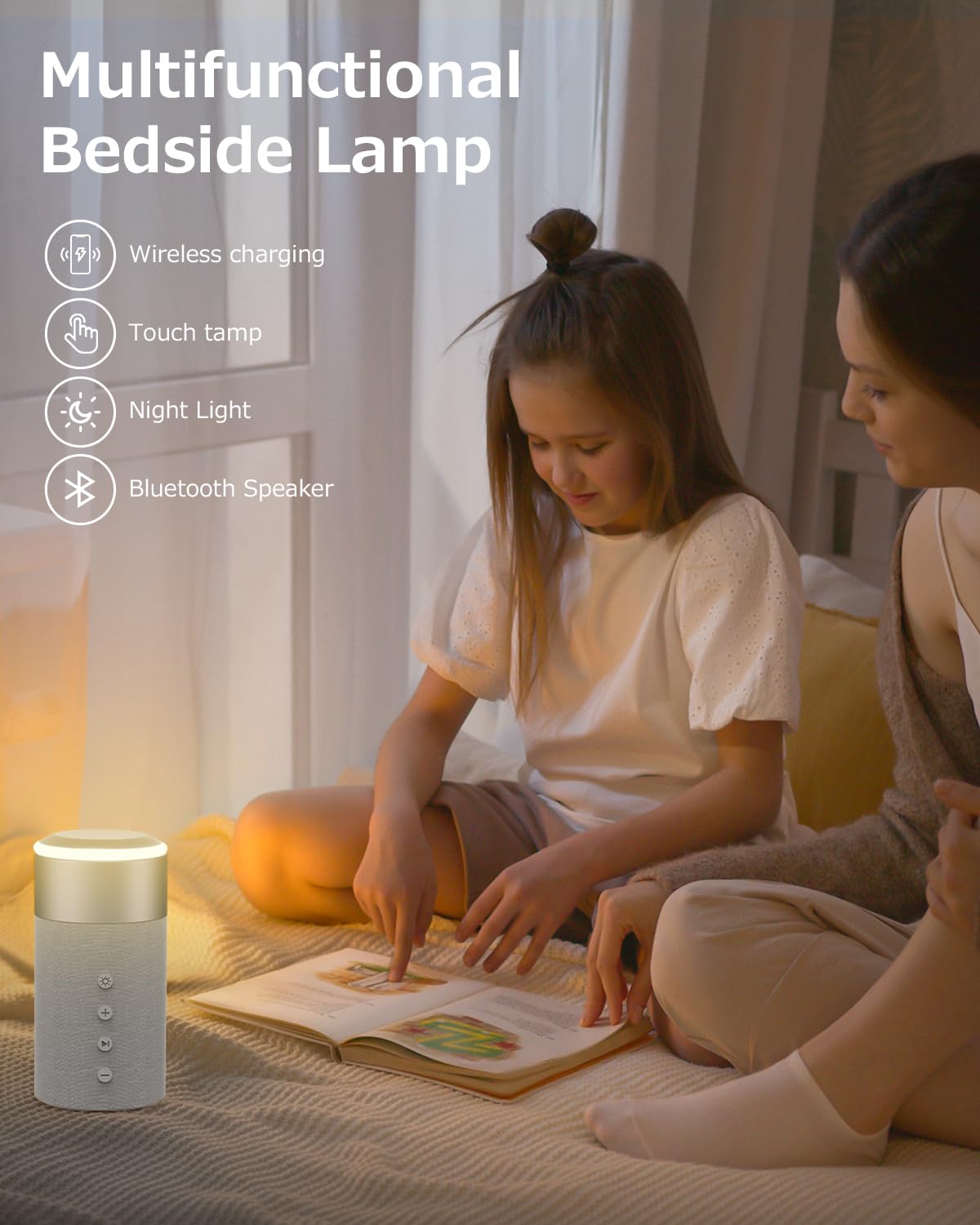 COLSUR 3-in-1 Mag-Safe Wireless Charger with Bluetooth Speaker & Night Light - Compatible with iPhone 16/15/14/13/12 Series & AirPods Pro/3/2 | Perfect Gift for Men & Women | Ideal for Bedroom, Office & Travel Use