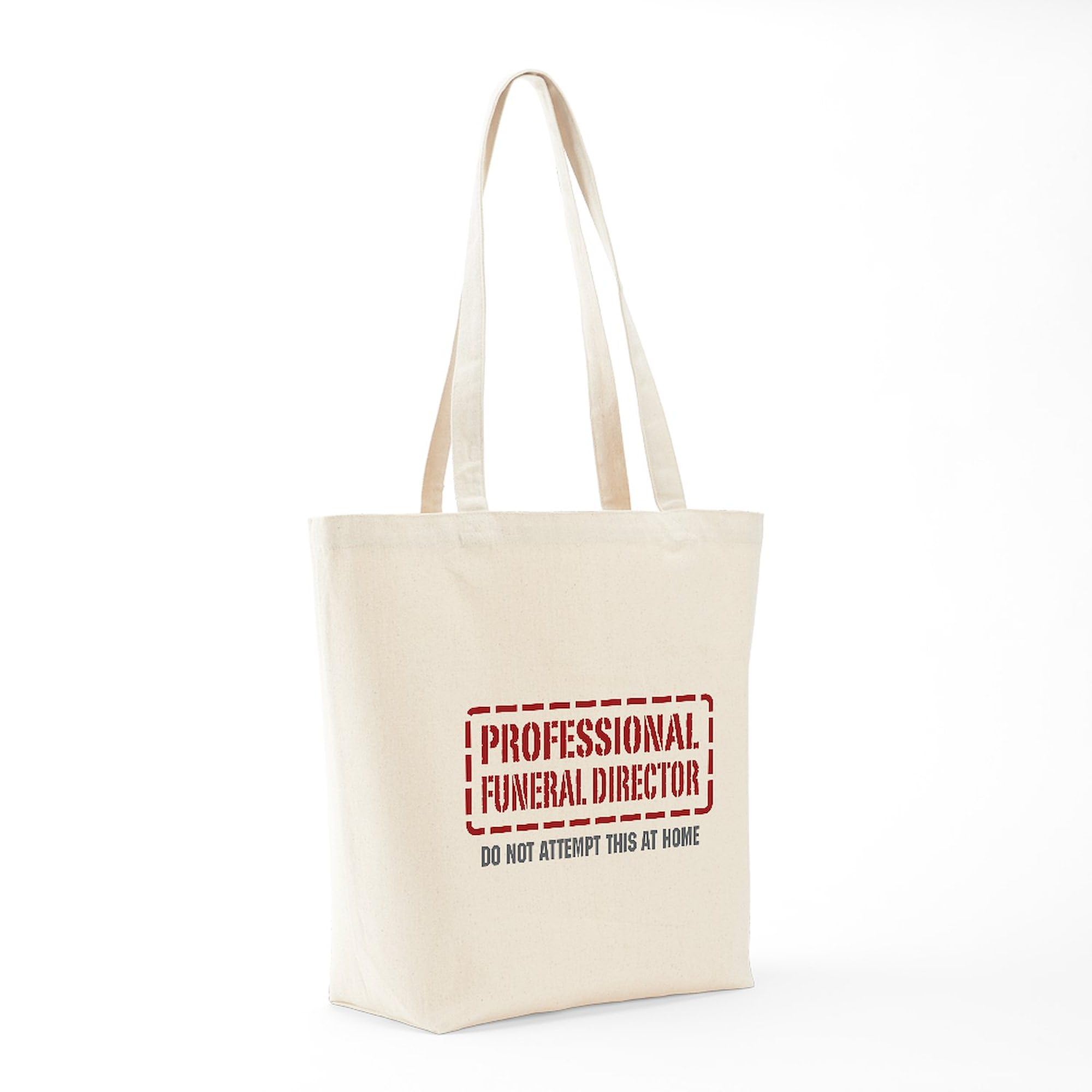 Professional Funeral Director Tote Bag - Natural Canvas Reusable Shopping Bag for Funeral Services, Memorials & Daily Use | Durable & Eco-Friendly