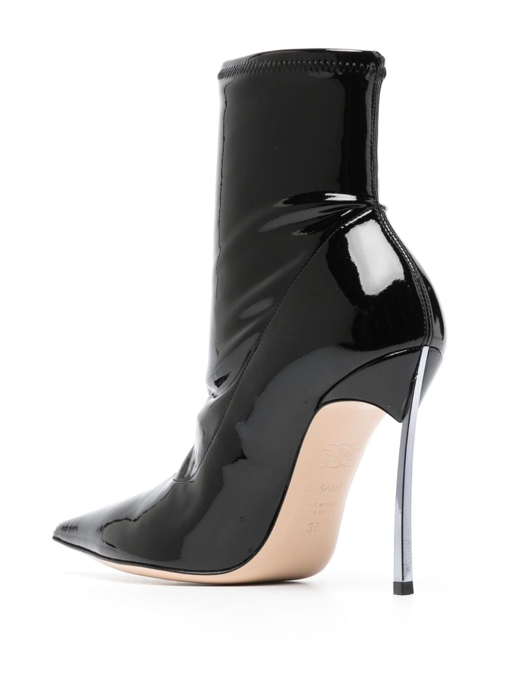 Casadei Black Leather Ankle Boots for Women - Stylish & Comfortable Heeled Booties for Office, Party & Night Out