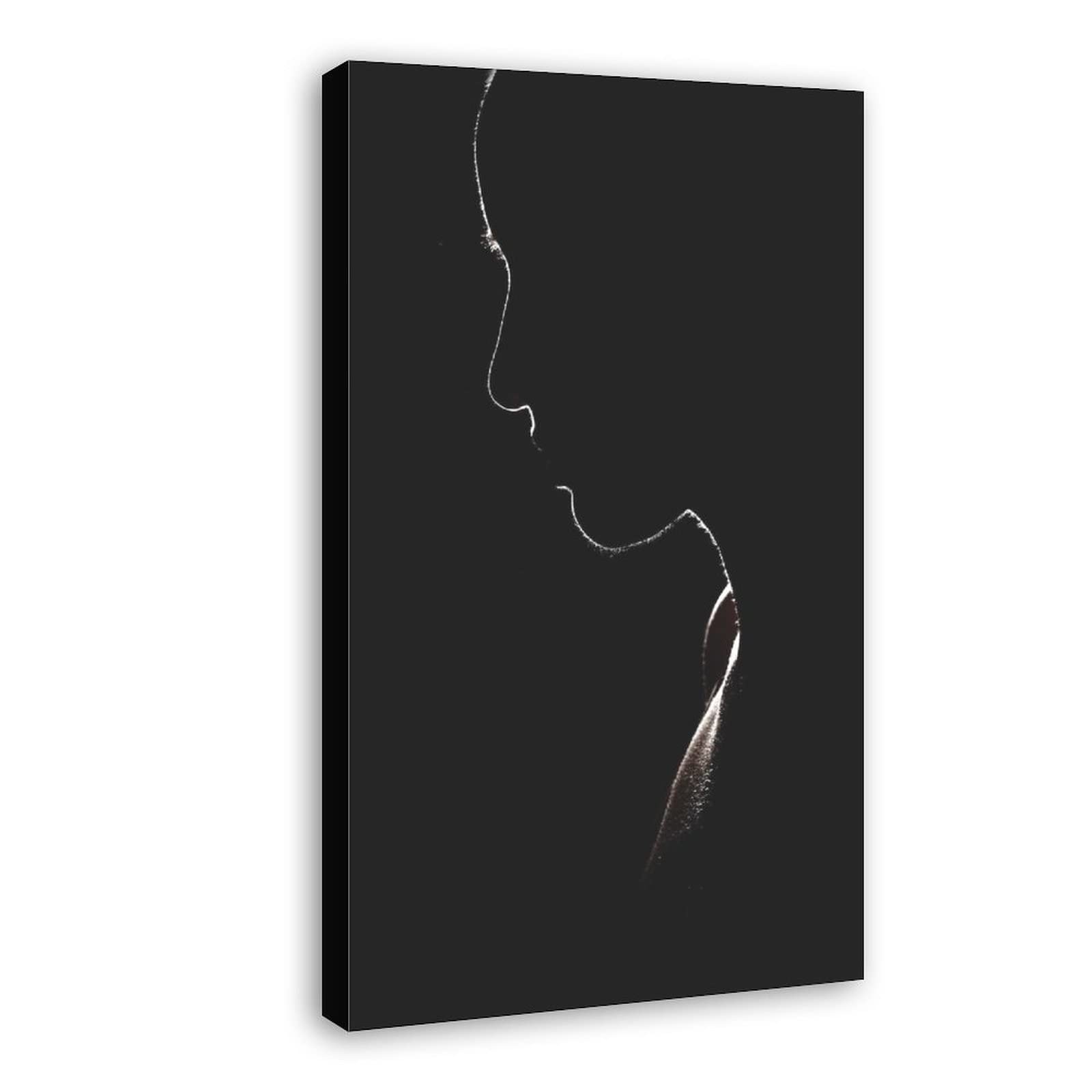 Vintage Gothic Decor Silhouette Wall Art - Dark Aesthetic Witch Poster for Wicca, Occult & Witchcraft Fans - 08x12inch(20x30cm) Canvas Print - Perfect for Spooky Bedroom Decor, Gothic Office Art & Unique Gift for Halloween Lovers