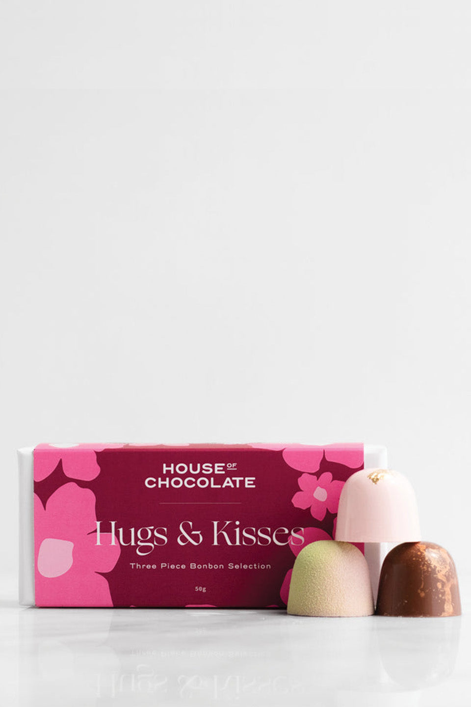 Hugs & Kisses 3-Piece Chocolate Bonbon Gift Box - Perfect for Valentine's Day, Anniversaries & Romantic Gifts