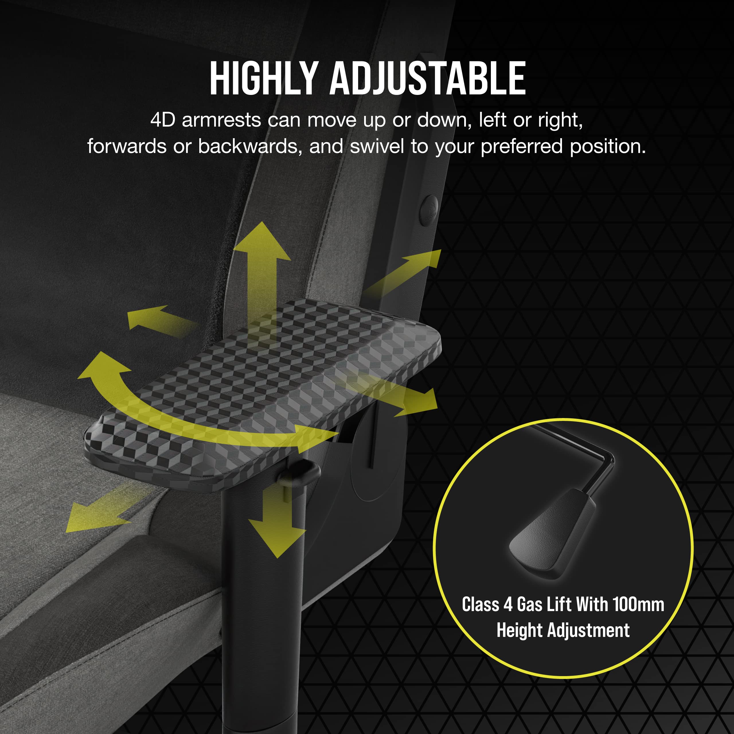 Corsair T3 Rush Fabric Gaming Chair (2023) - Ergonomic Racing Style PC Chair with Soft Fabric, Memory Foam Lumbar Support & Adjustable Height - Gray/Charcoal - Perfect for Esports, Streaming & Home Office Setup