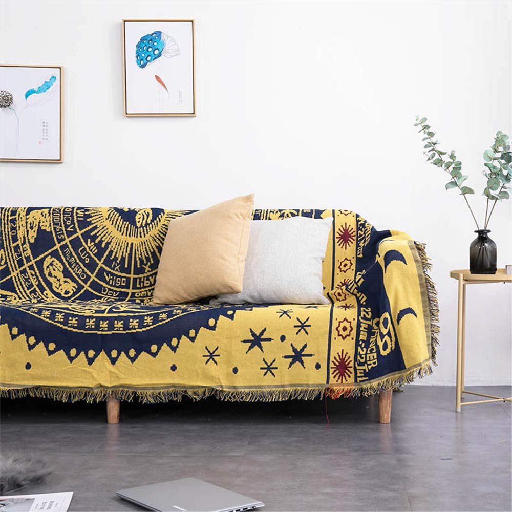 Boho Blanket - Double-Sided Decorative Sofa Cover, Large 90