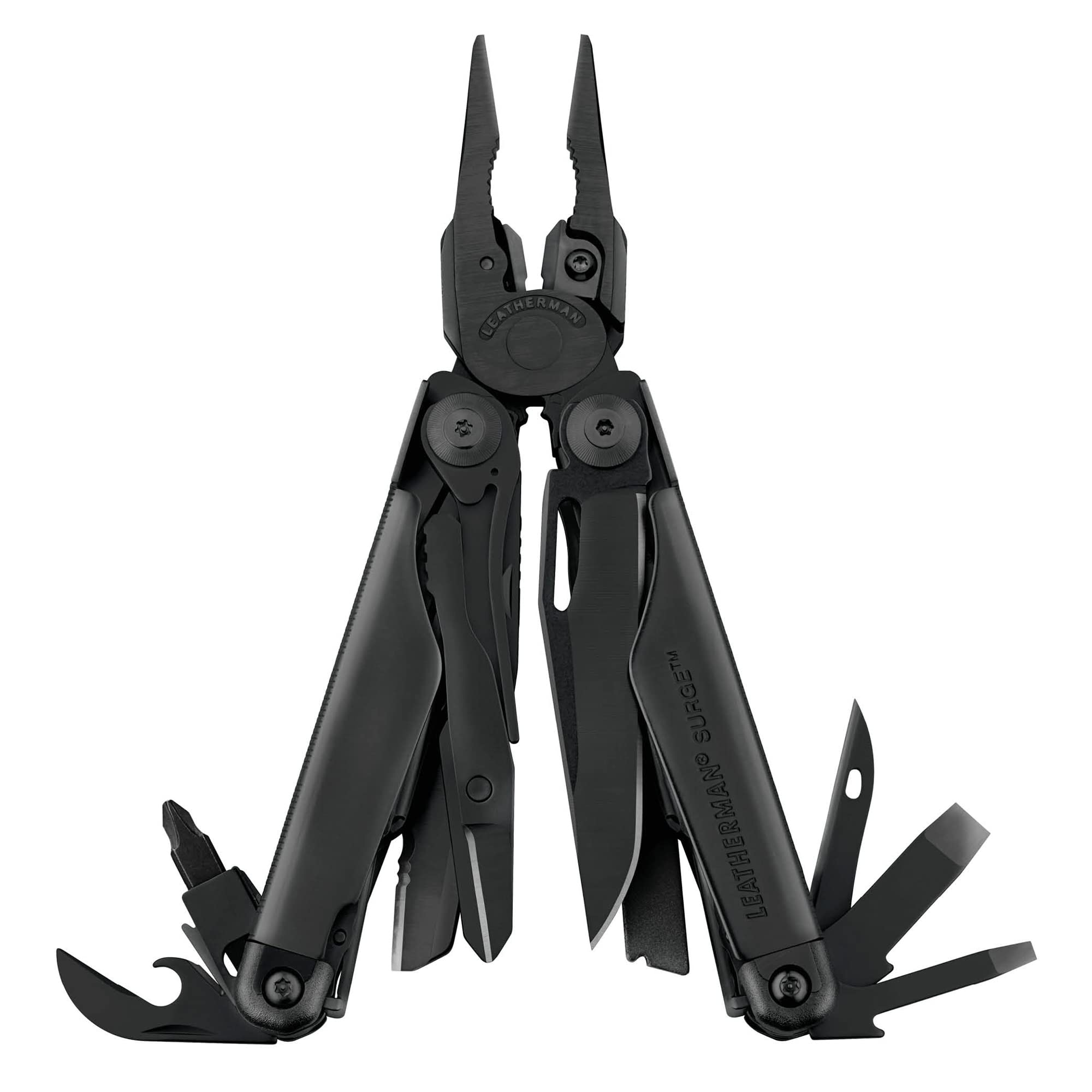 LEATHERMAN 830278 Surge Heavy Duty Multitool - Premium Replaceable Wire Cutters & Spring-Action Scissors | Black MOLLE Sheath Included | Perfect for Camping, Hiking, Emergency Repairs & Outdoor Adventures
