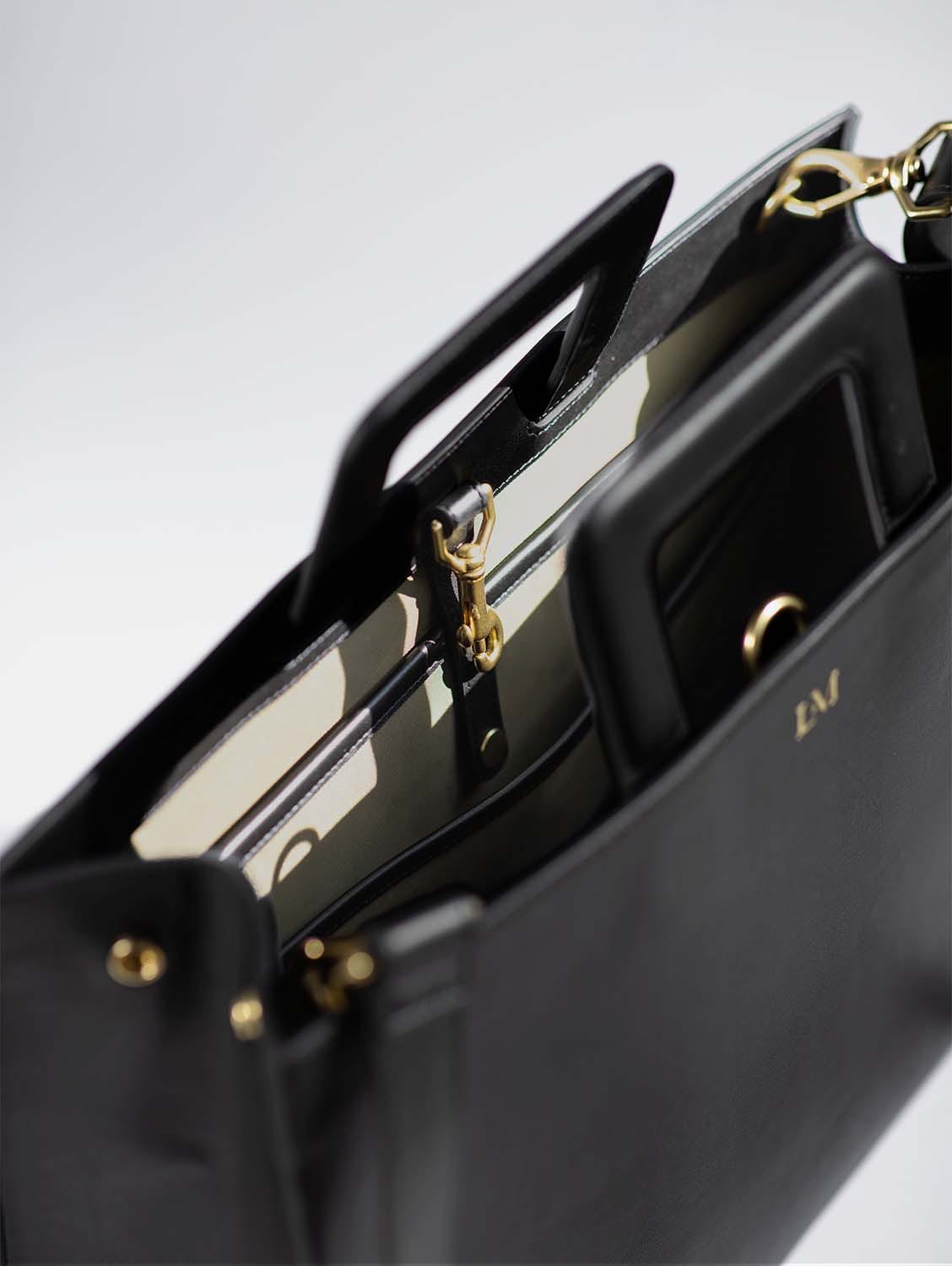 Vegan Leather Work Bag for Women | Stylish Black Cactus Leather Tote | Perfect for Office, Commute & Business Travel