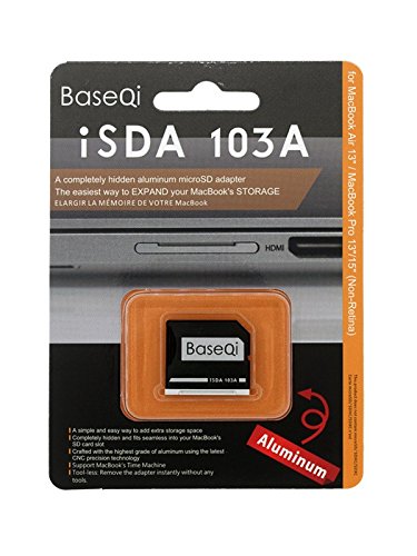 BaseQi Aluminum microSD Adapter for MacBook Air 13