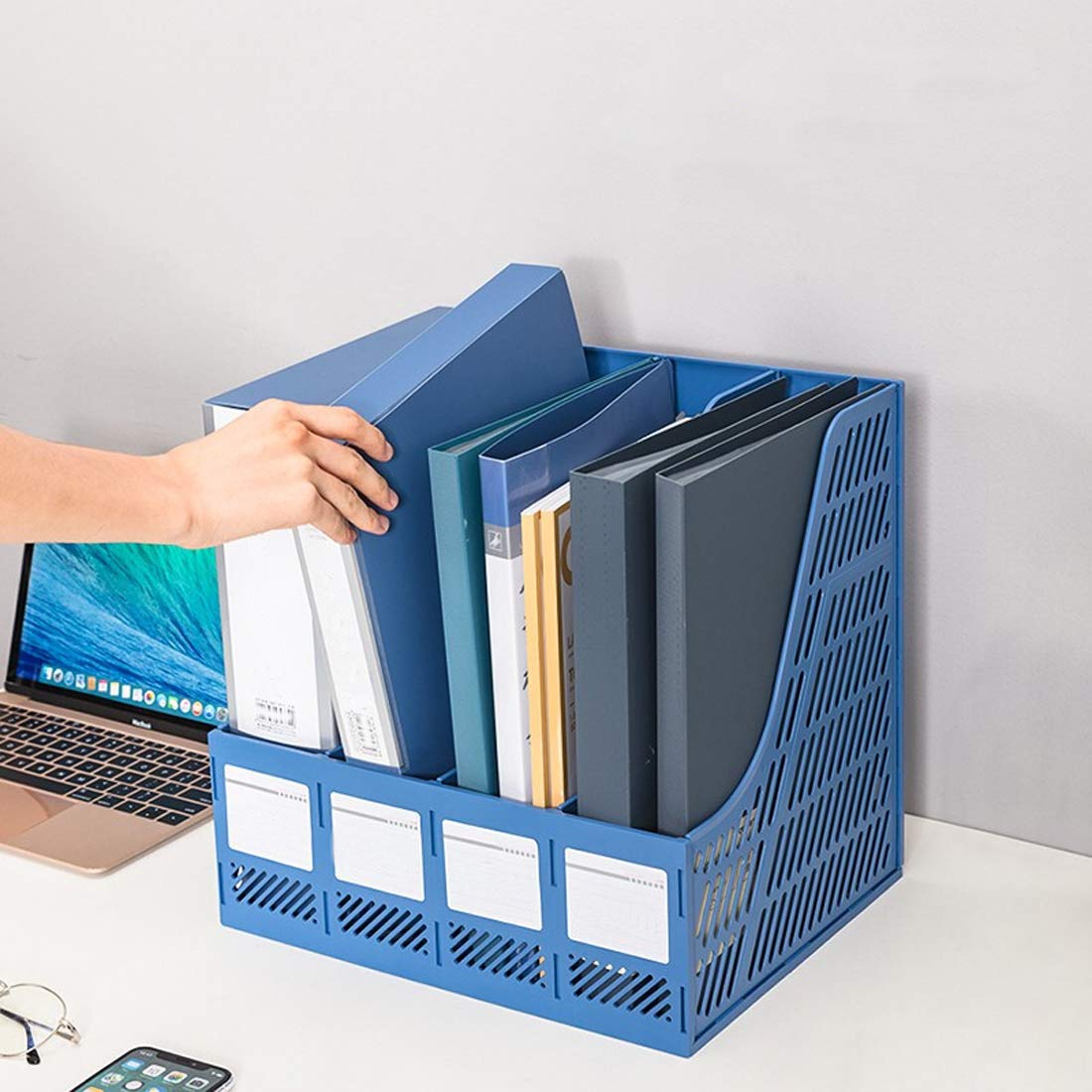 Lemical A4 Office Organizer - Letter Size File Folder Organizer with Desktop File Rack Box, Magazine Dividers & Document Storage - Perfect for Home Office, School Supplies & Office Organization