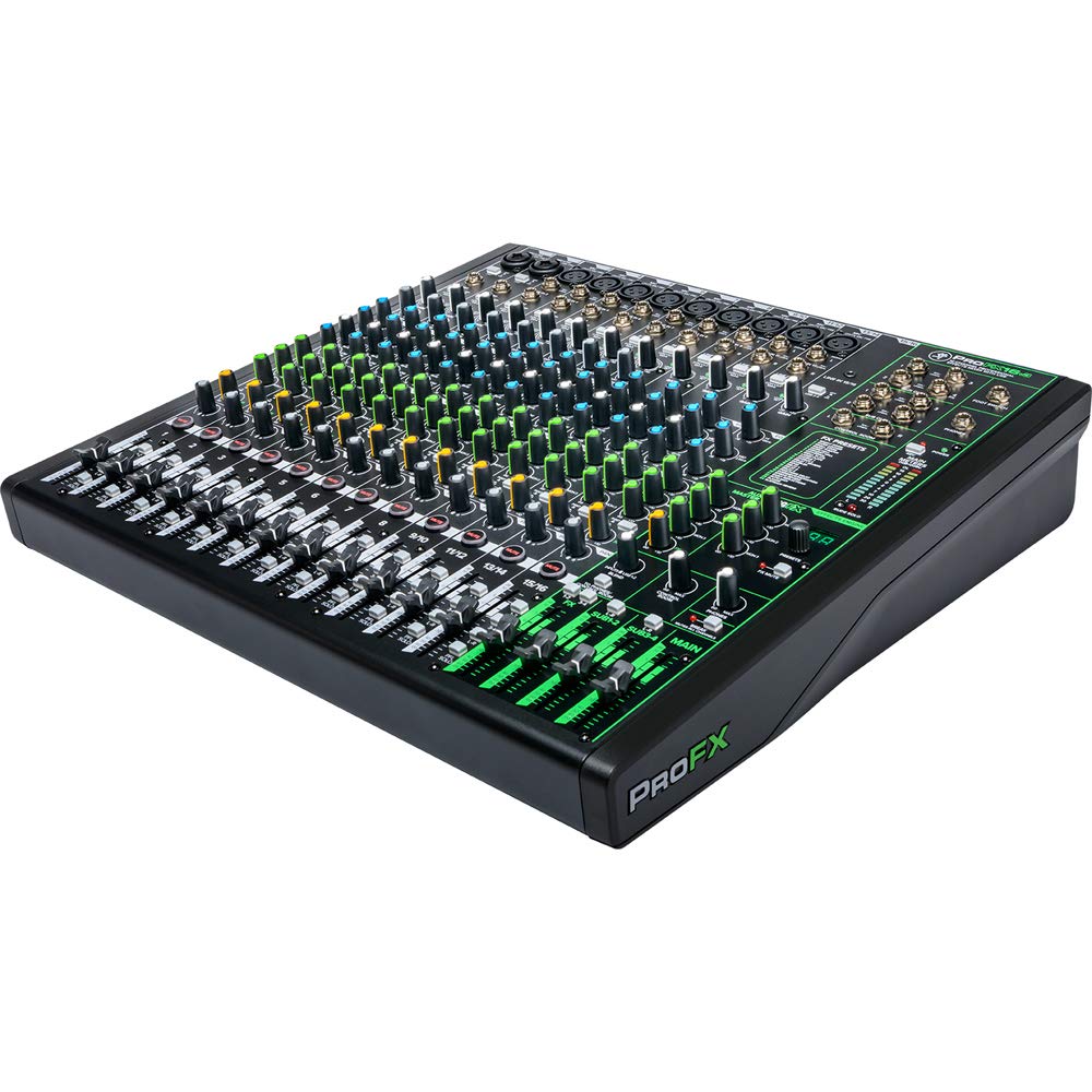 Mackie ProFX16v3 16-Channel USB Mixer with Professional Effects | Tascam Closed-Back Studio Headphones & Deco Gear Hard Case Bundle | Perfect for Live Performances, Studio Recording & DJ Setups