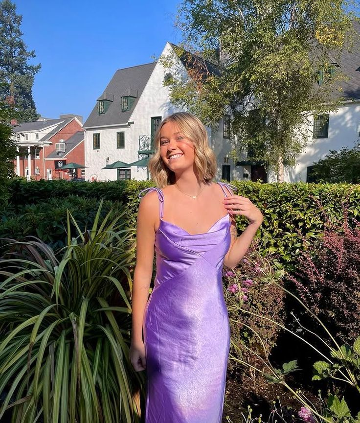 Elegant Light Purple Satin Prom Dress for Women - Formal Evening Gown for Homecoming, Ball & Special Occasions - Style J5756