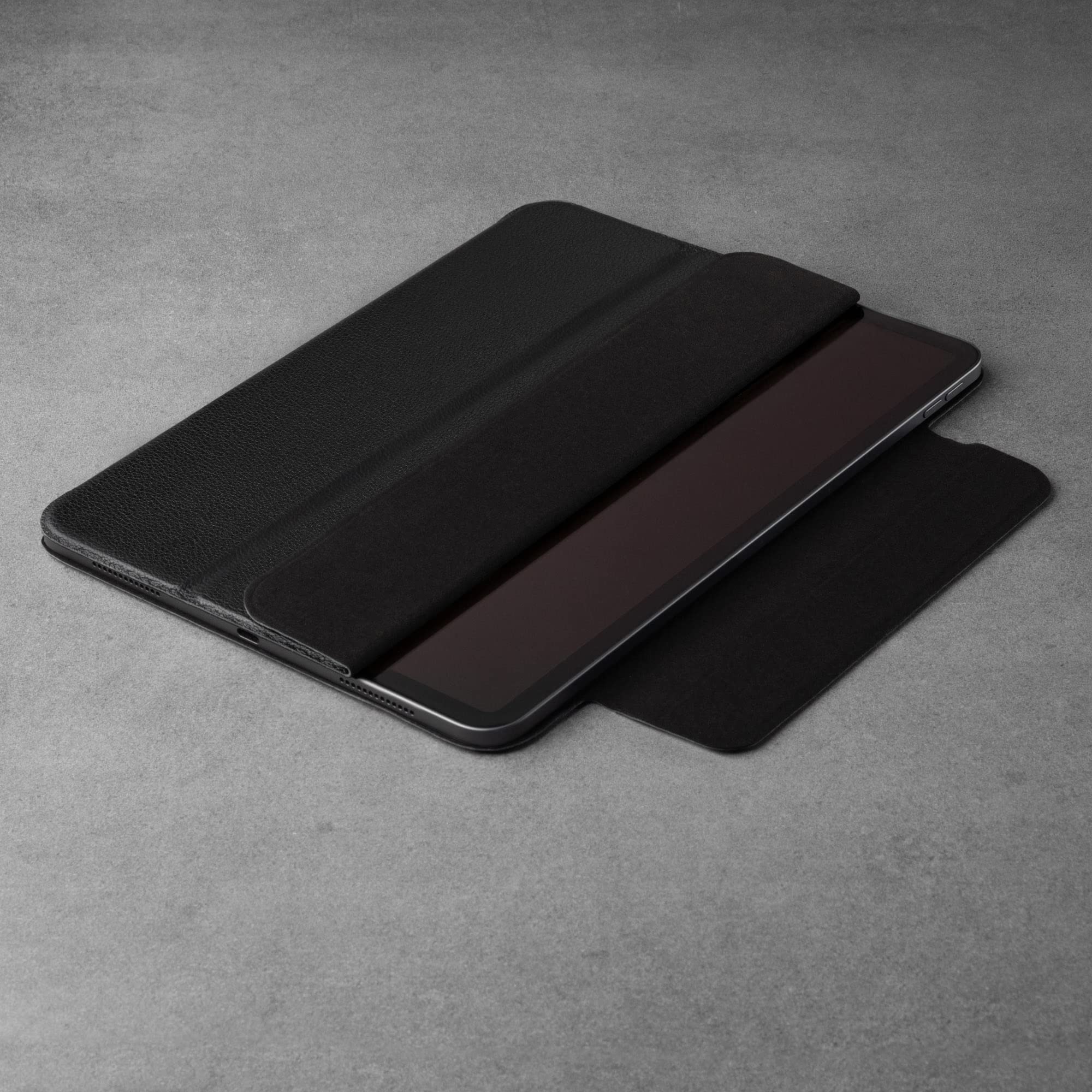 TORRO Genuine Leather Smart Folio Case for iPad 11th & 10th Generation (2025/2022) - Magnetic Auto Wake/Sleep Cover with Multi-Angle Stand - Perfect for Work, Study & Travel (Black)