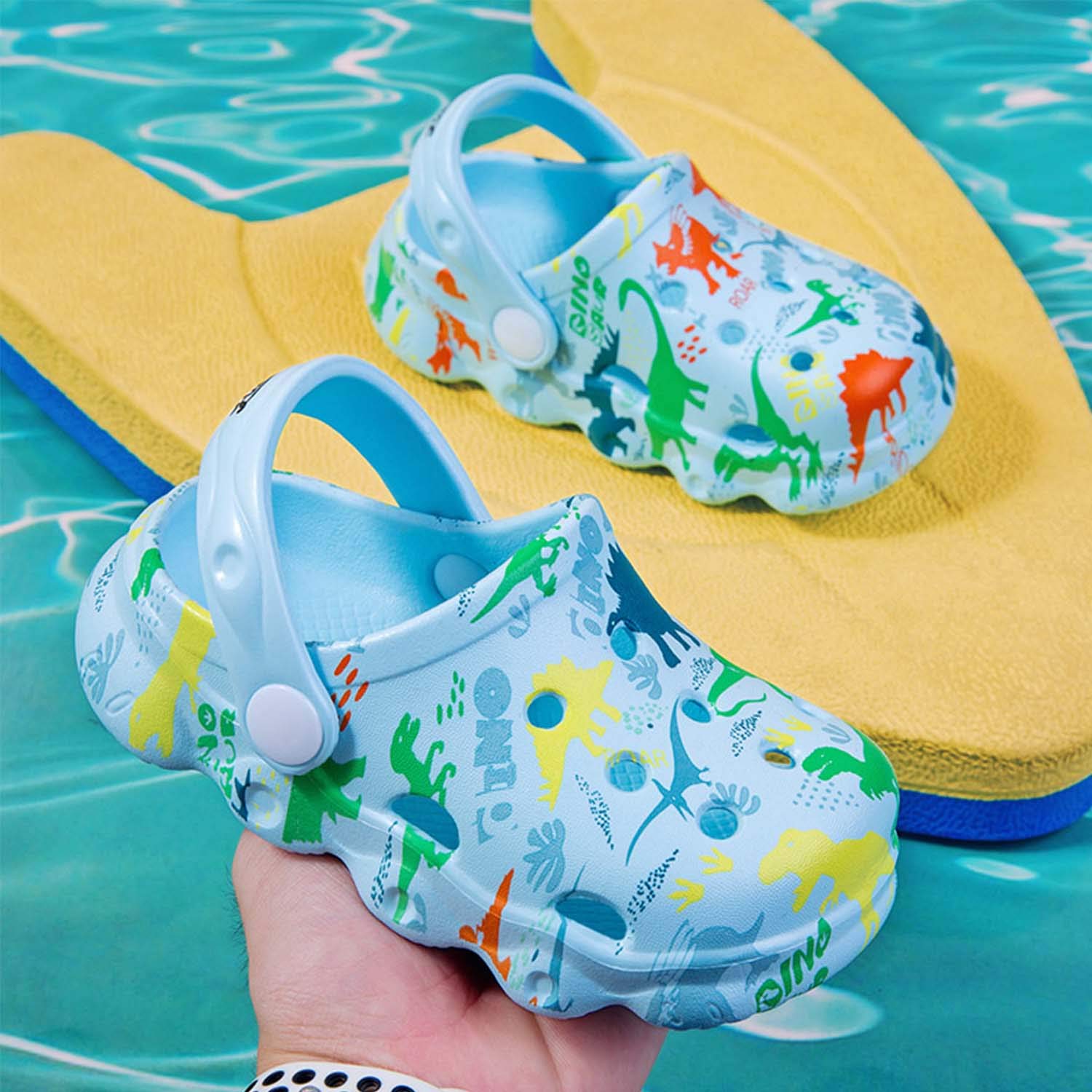 **Kids Garden Clogs Slip-On Water Shoes for Boys & Girls - Cute Cartoon Shower Sandals for Beach, Pool & Outdoor Play**
