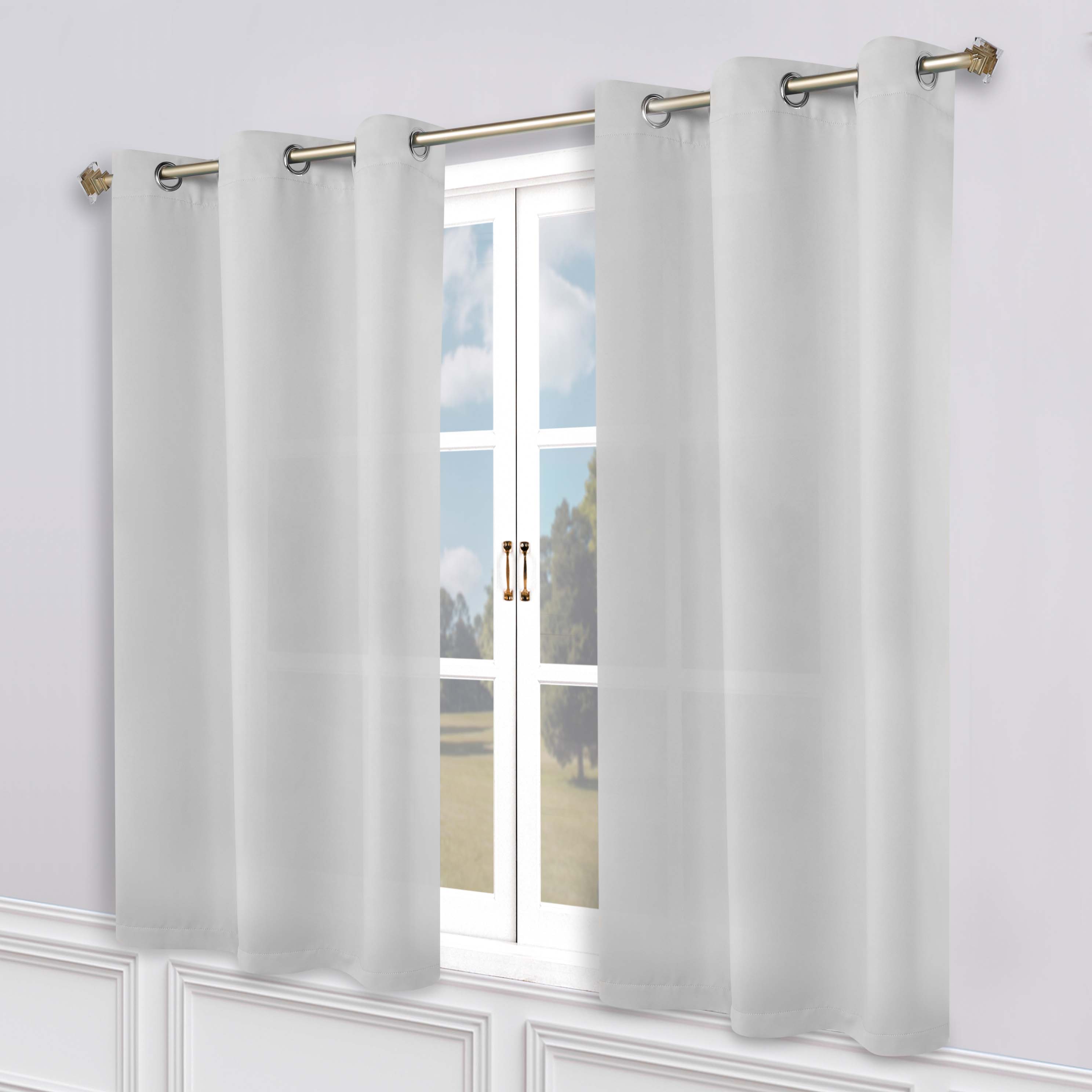 Premium Blackout Curtains Set of 2 - 100% Room Darkening, Machine Washable & Noise Reducing for Bedroom, Nursery & Home Theater