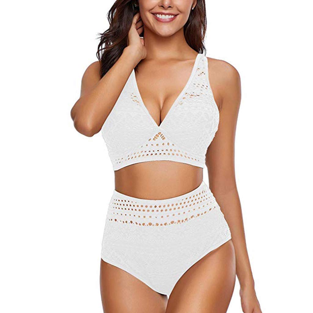 Msaikric Women's Push Up Bikini Set - High Waisted Swimwear for Beach & Pool
