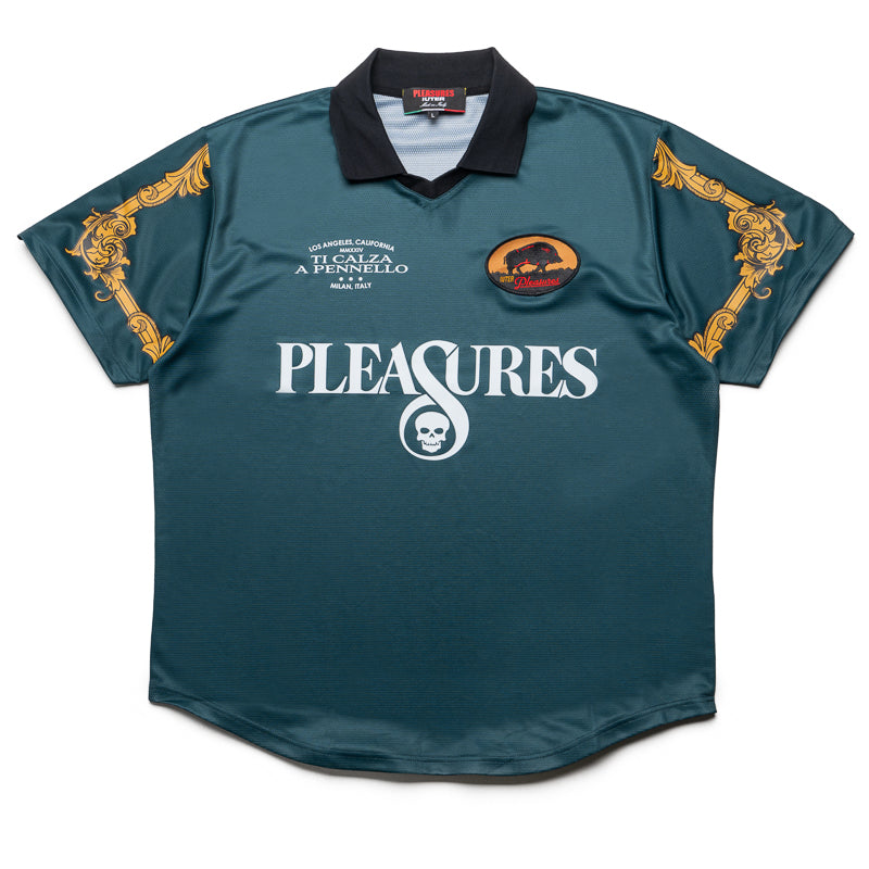 Pleasures Carlo Soccer Jersey - Dark Green | Men's Football Shirt for Training & Matches | Perfect for Fans & Players
