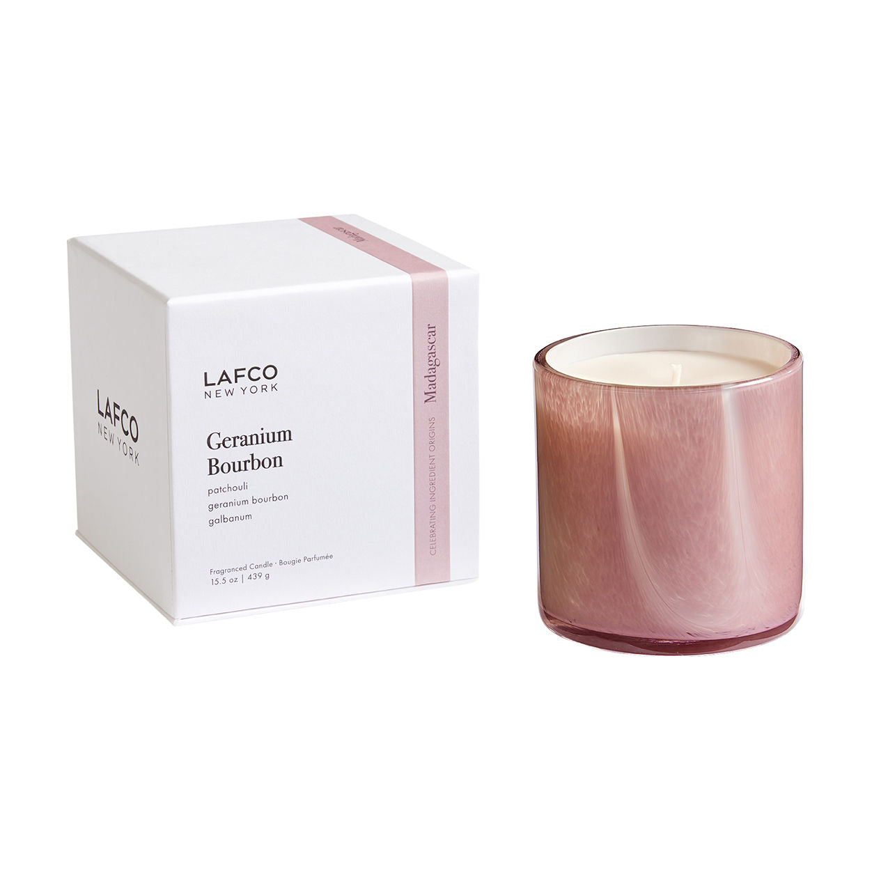 Geranium Bourbon Signature Candle - Handmade Soy Wax Scented Candle for Home, Spa & Romantic Ambiance