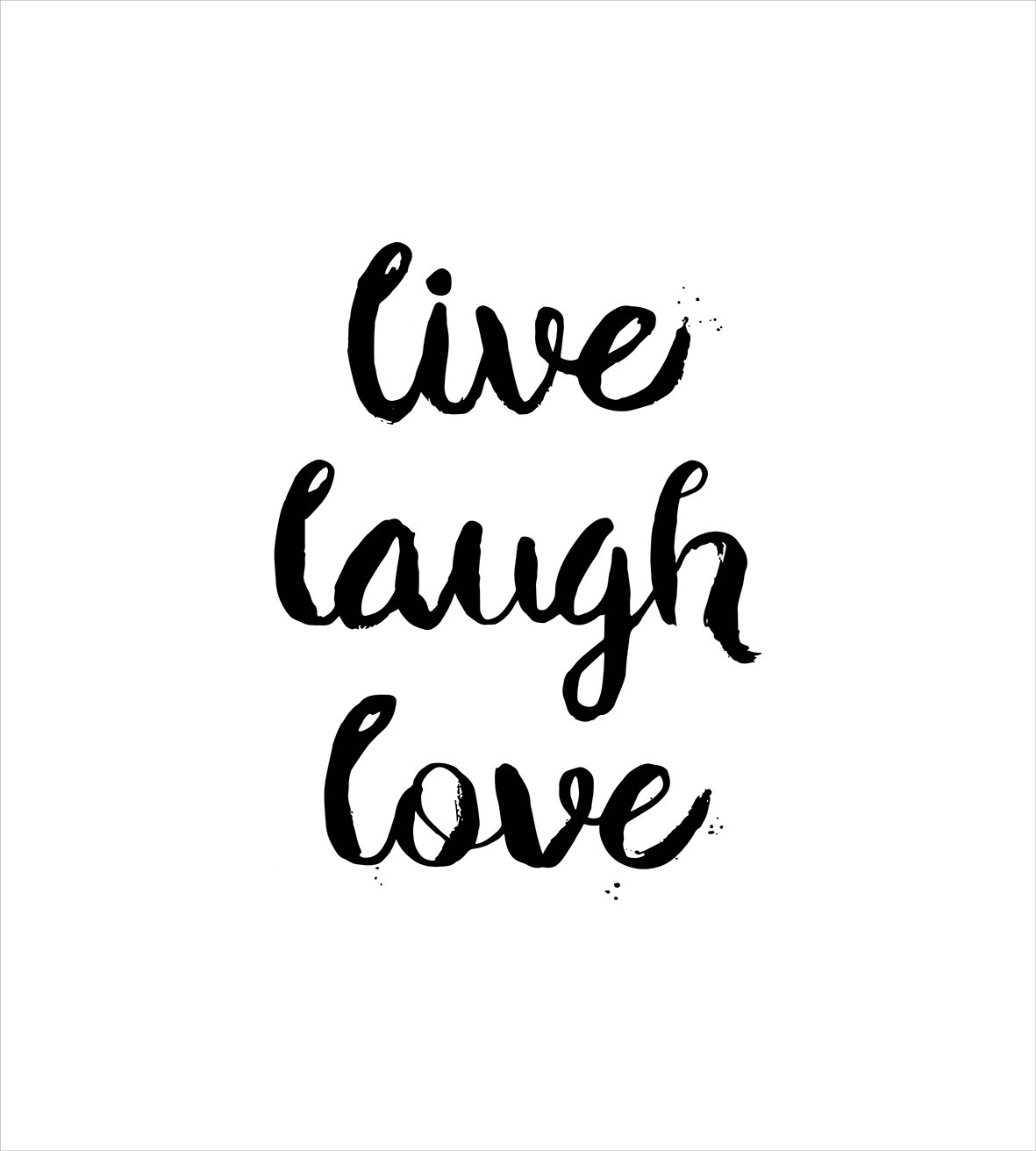 Ambesonne Live Laugh Love Duvet Cover Set - Motivational Monochrome 3-Piece Bedding with 2 Pillow Shams (King Size, Black & White) - Perfect for Home Decor, Guest Rooms & Inspirational Bedroom Makeovers