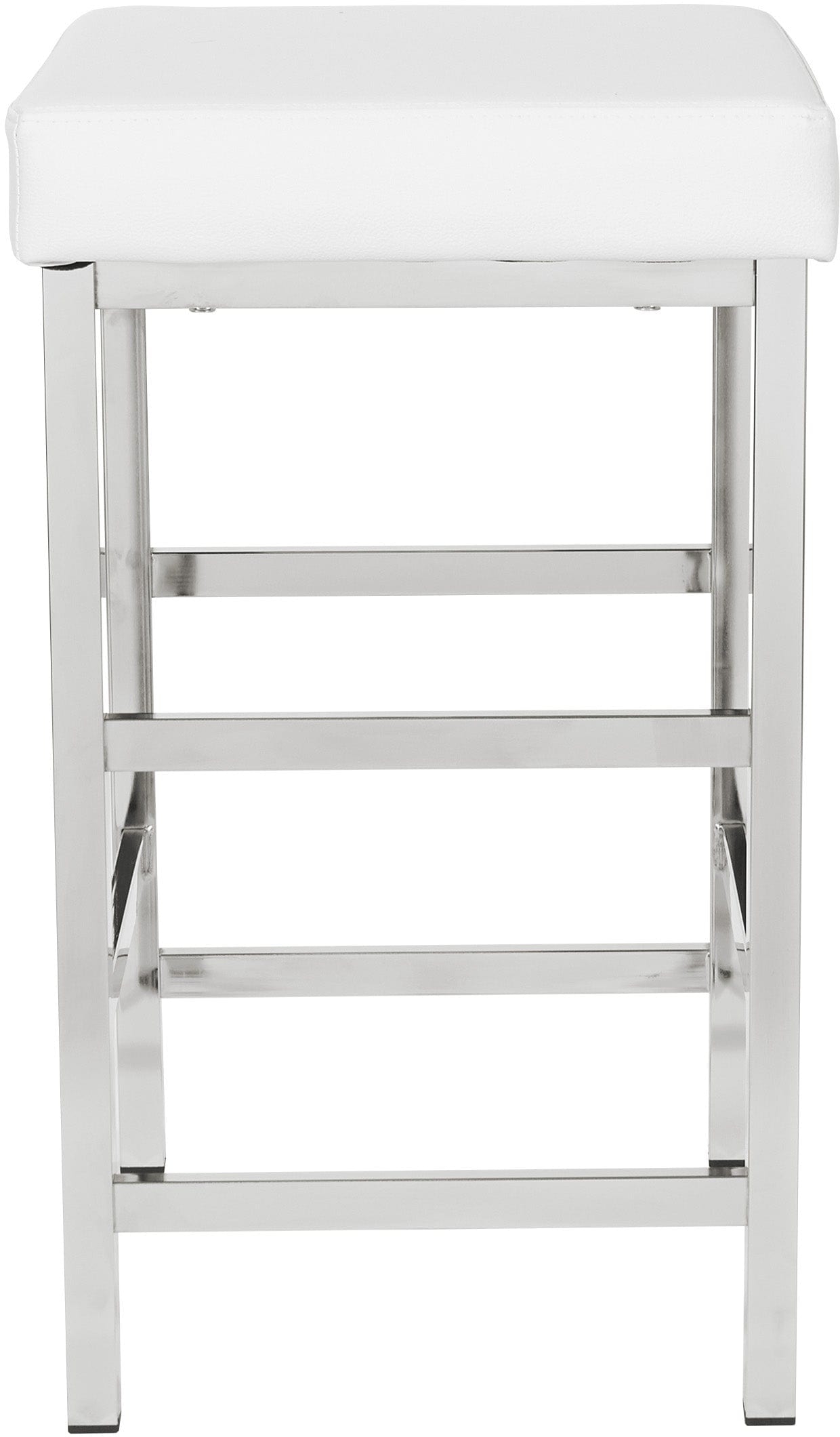 Office Star Polished Chrome Backless Bar Stool - 24