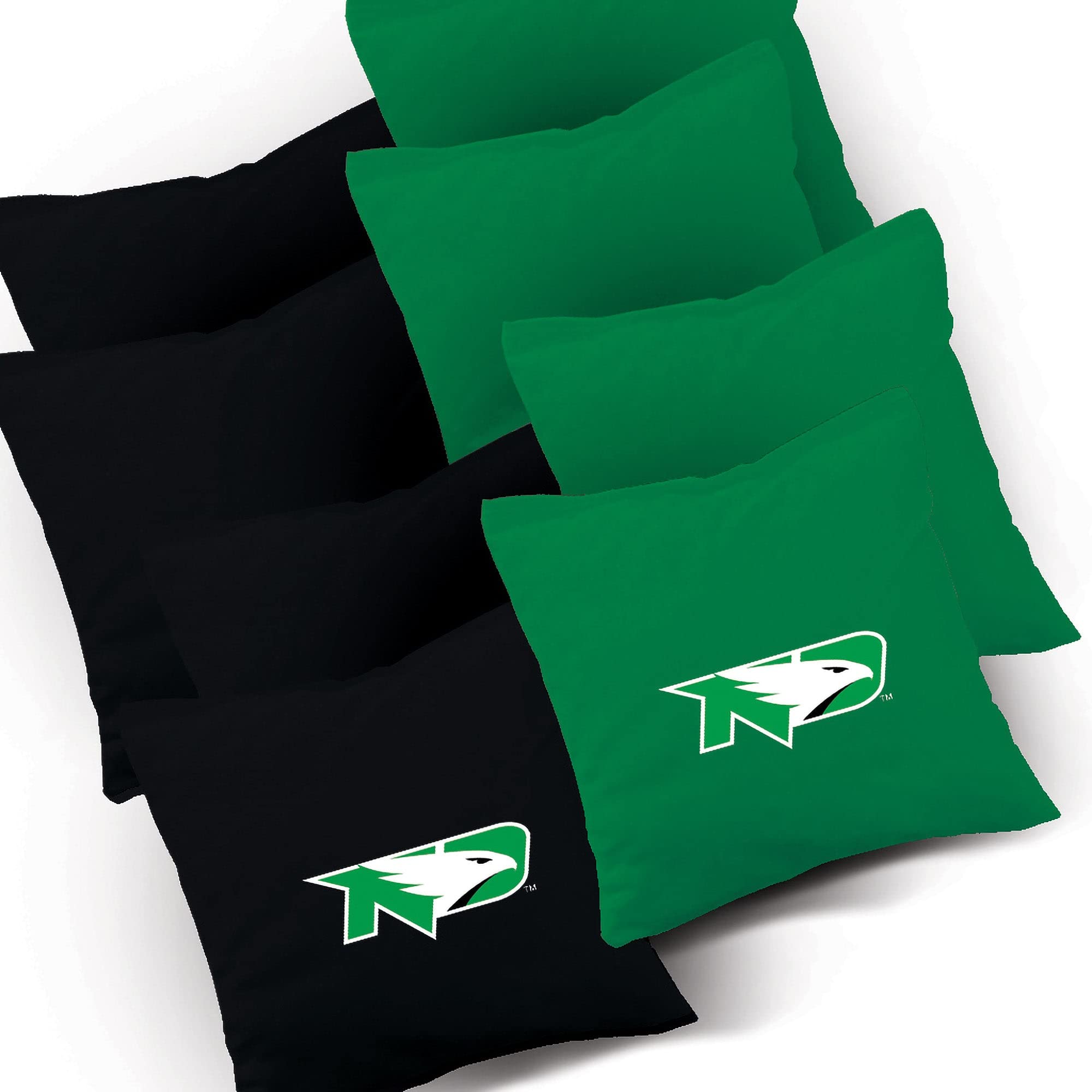 Premium North Dakota Themed Cornhole Game Set - 2 Slanted Boards & 8 Custom Team Logo Bags | Outdoor Lawn Games, Tailgate Parties, Backyard BBQs & Family Gatherings