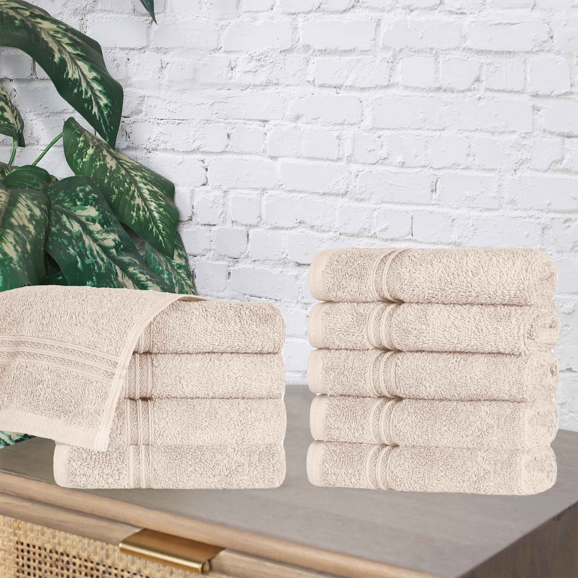 Premium Egyptian Cotton Face Towels - Ultra Soft & Highly Absorbent Bath Towel Set of 10 | Gentle for Sensitive Skin, Perfect for Spa, Gym & Luxury Bathroom Essentials