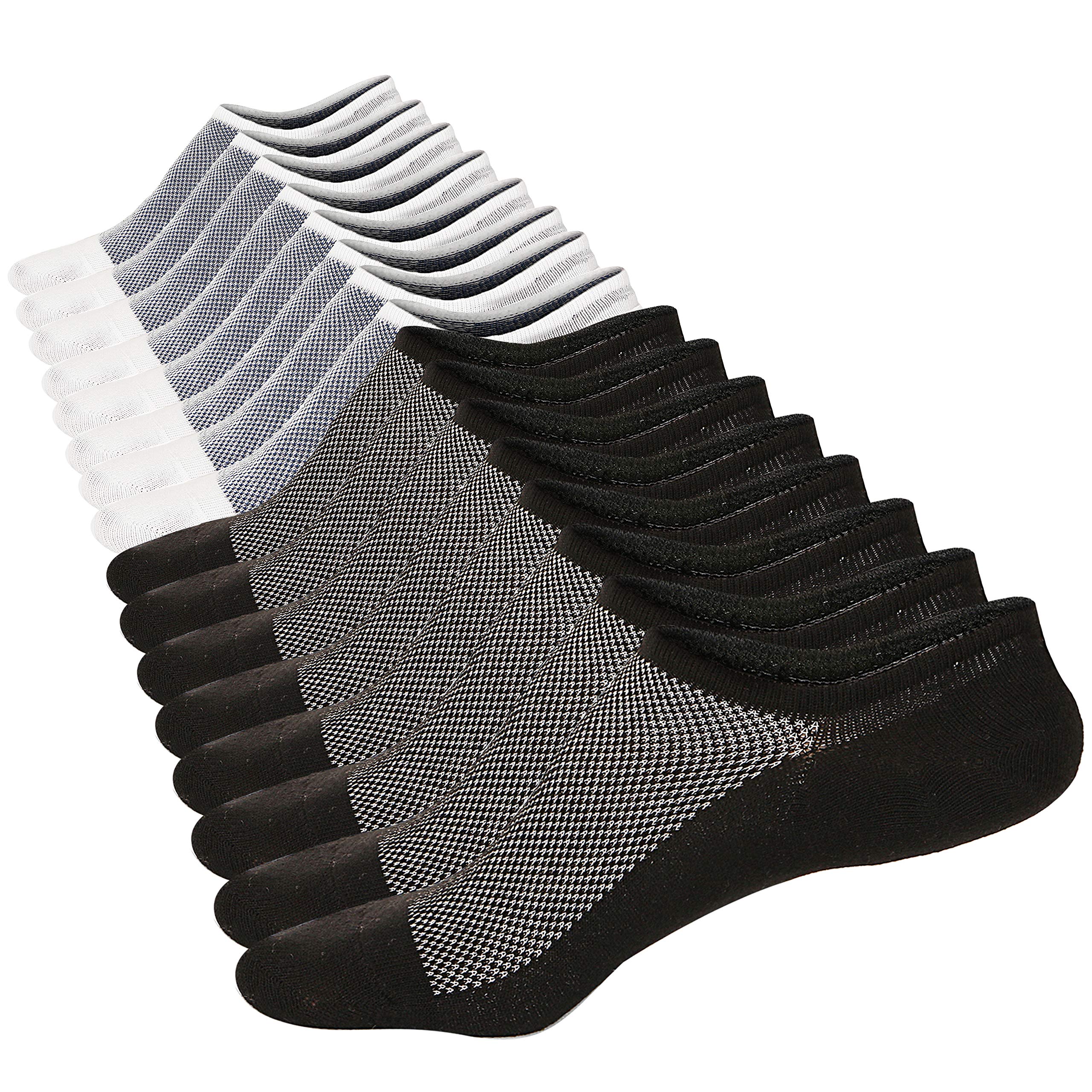Mottee & Zconia No Show Socks for Men & Women - Low Cut Invisible Liner Ankle Socks - Breathable Cotton Comfort for Sneakers, Loafers & Casual Shoes