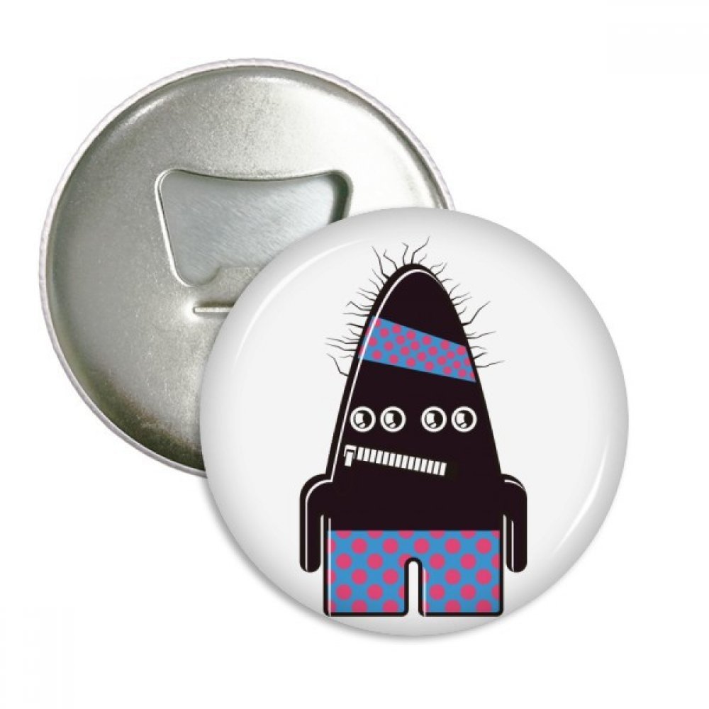 Universe & Alien Black Monster Bottle Opener - Multifunctional Fridge Magnet & Badge for Beer, Home Bar & Kitchen Decor - Cool Sci-Fi Gift for Men & Collectors