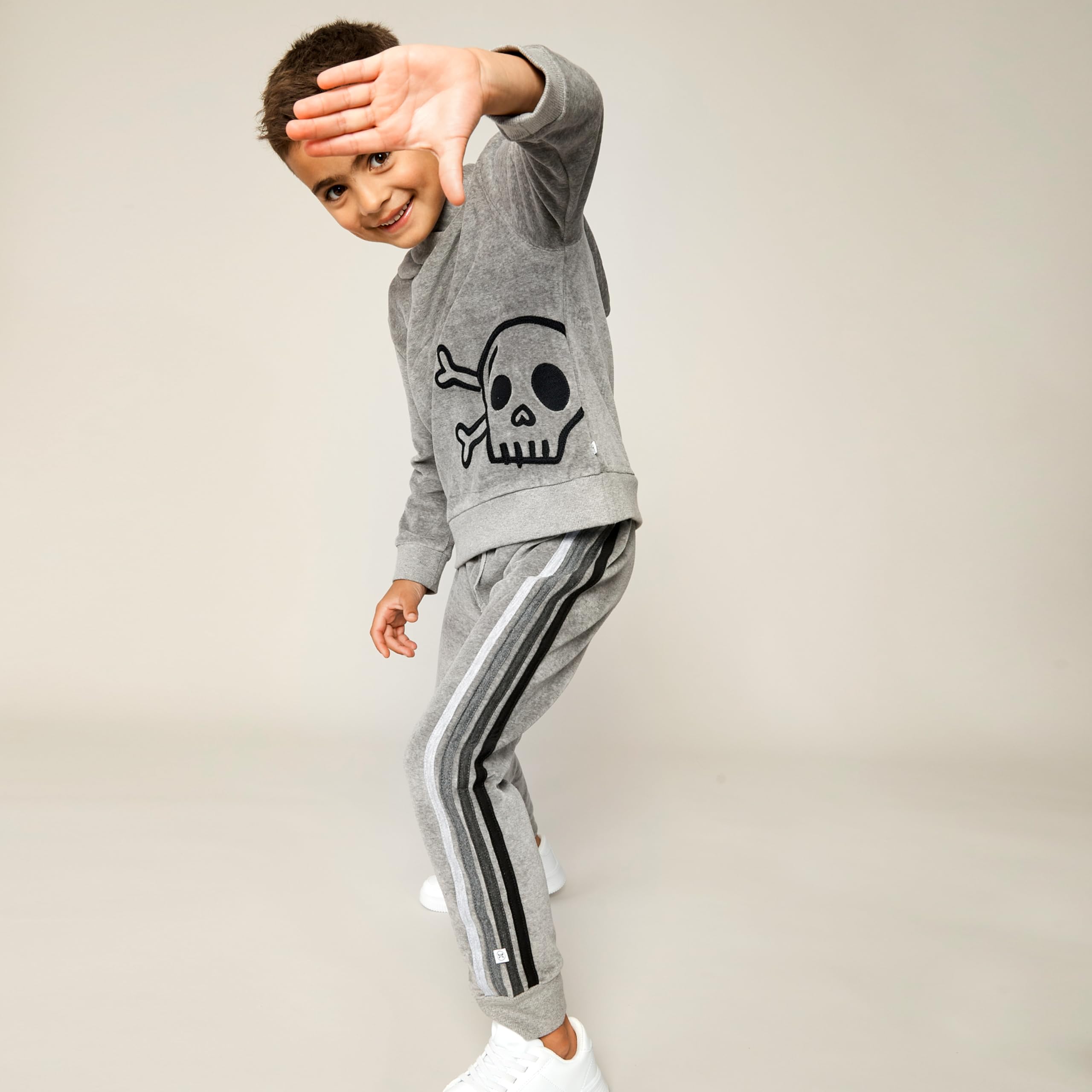 HonestBaby Velour Pullover Hoodie & Zip Front Sweatshirt with Jogger Sweatpants Set - Cozy Outfit for Toddlers, Playdates & Family Outings