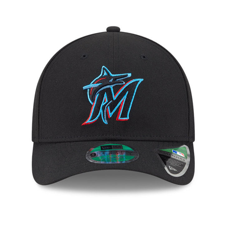 New Era 9Forty Miami Marlins Snapback Baseball Cap - Adjustable Black Game Hat for Men & Women | Perfect for Baseball Games, Sports Events & Casual Wear
