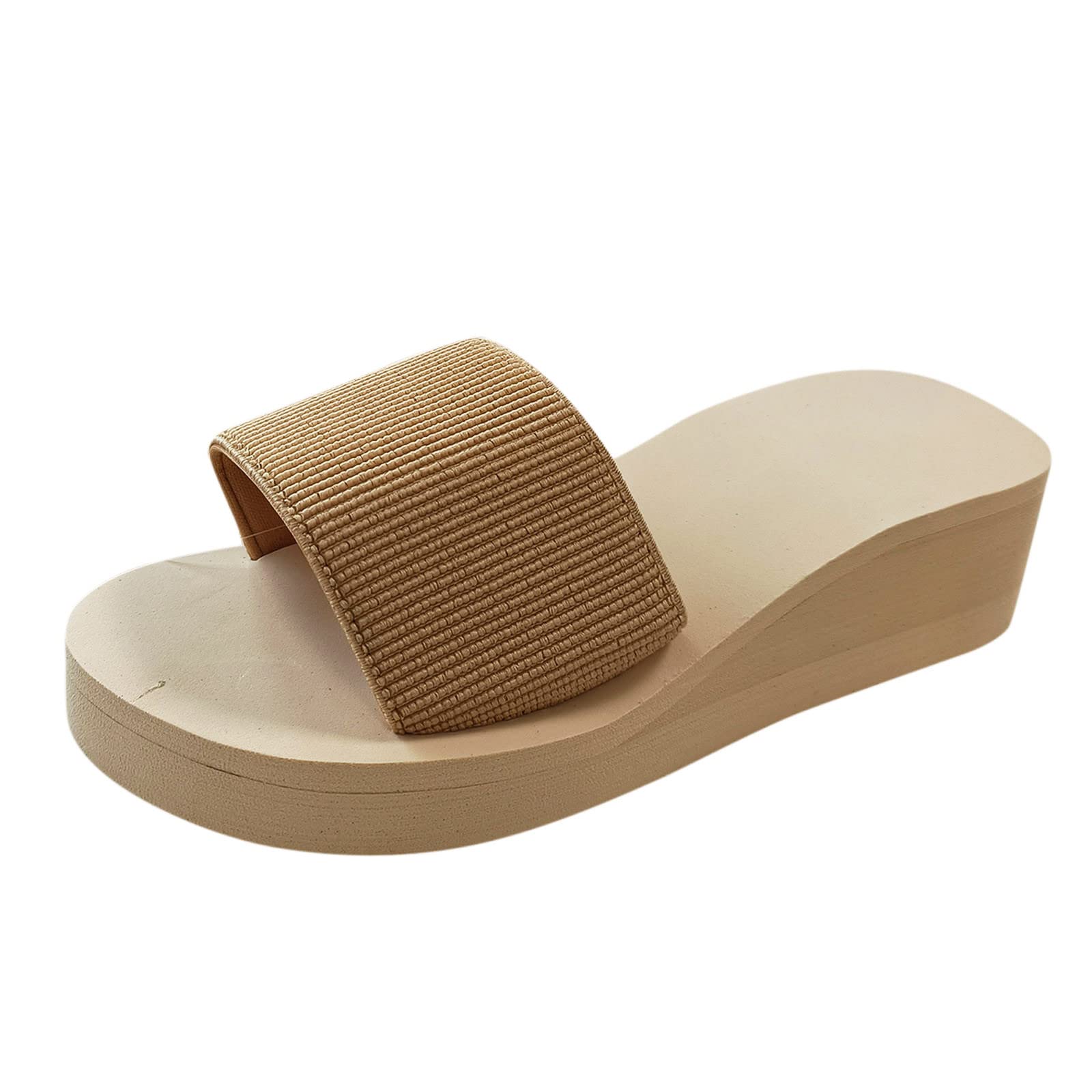 Bohemian Beach Wedge Slippers for Women - Comfortable Memory Foam Casual Shoes - Perfect for Home, Bedroom, Beach & Vacation Wear