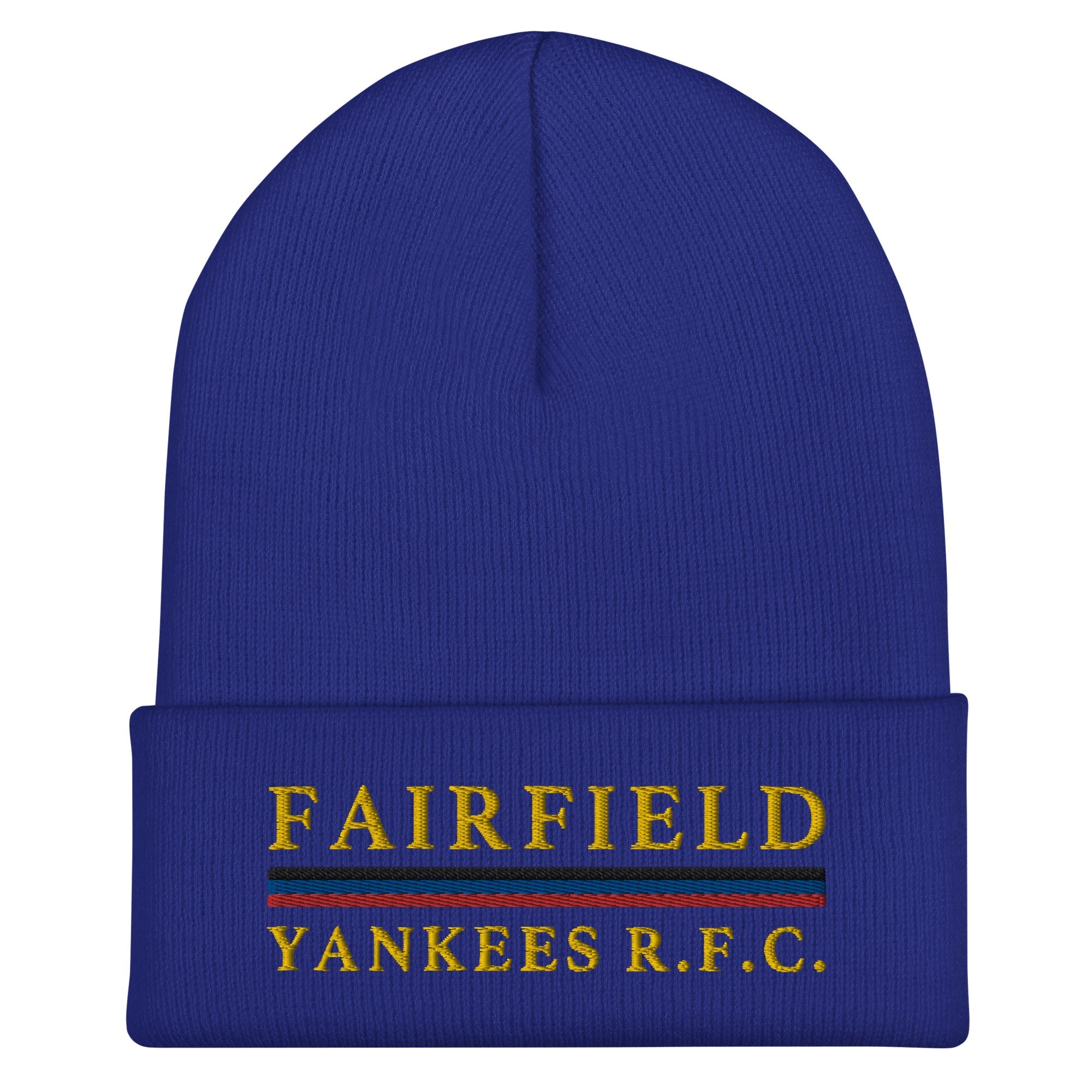 Fairfield Yankees RFC Cuffed Beanie - Winter Knit Hat for Men & Women - Cozy & Warm Skull Cap for Cold Weather - Perfect for Football Games, Outdoor Sports & Casual Wear