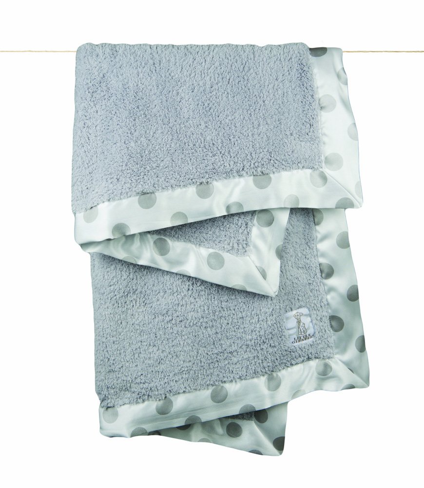 Little Giraffe Chenille Dot Blanket - Ultra Soft Baby Blanket for Boys & Girls | Perfect for Nursery, Stroller, Car Seat & Swaddling