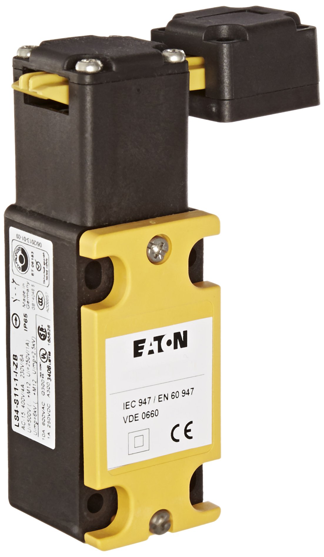 Eaton LS4-S11-1-I-ZB Safety Key Interlock Switch with Key Actuator | DPST-1NO/1NC Contacts | Industrial Machine Safety Lockout | Perfect for Manufacturing Equipment & Control Panels